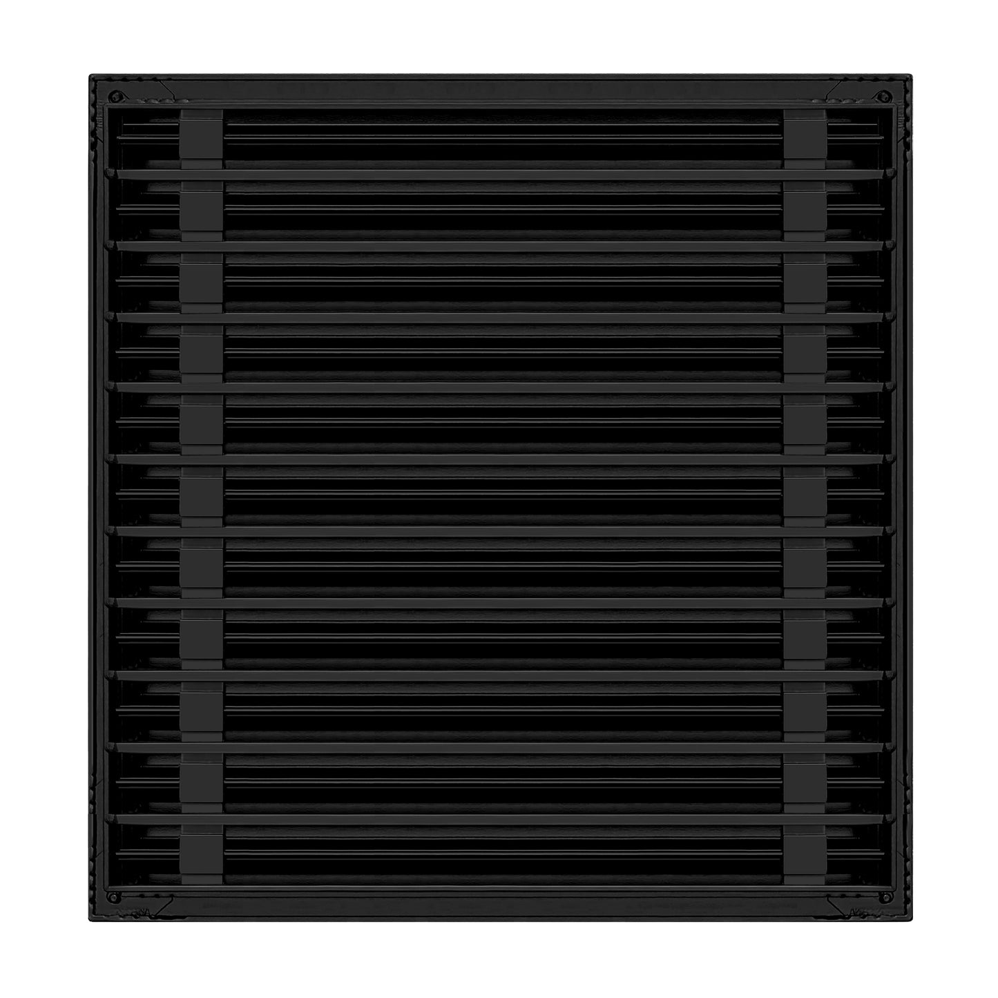 Back of 22x22 Modern Air Vent Cover Black - 22x22 Standard Linear Slot Diffuser Black - Texas Buildmart