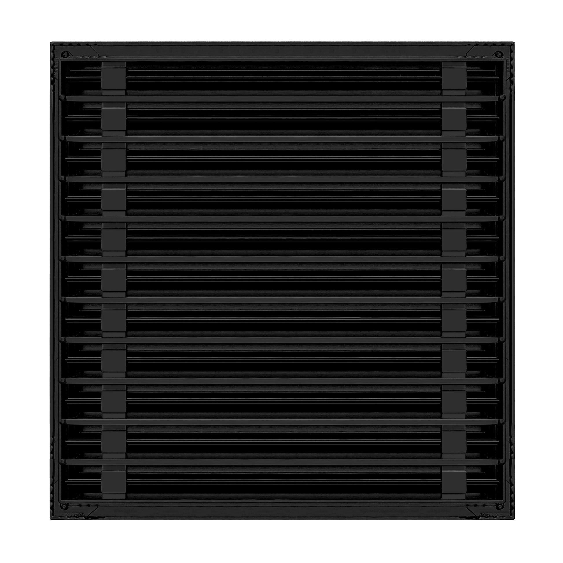 Back of 22x22 Modern Air Vent Cover Black - 22x22 Standard Linear Slot Diffuser Black - Texas Buildmart