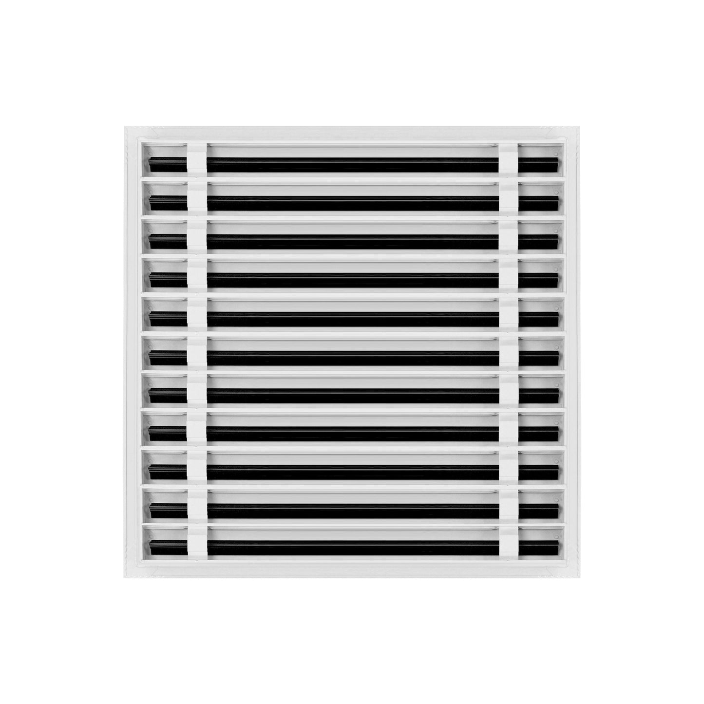 Back of 22x22 Modern Air Vent Cover White - 22x22 Standard Linear Slot Diffuser White - Texas Buildmart