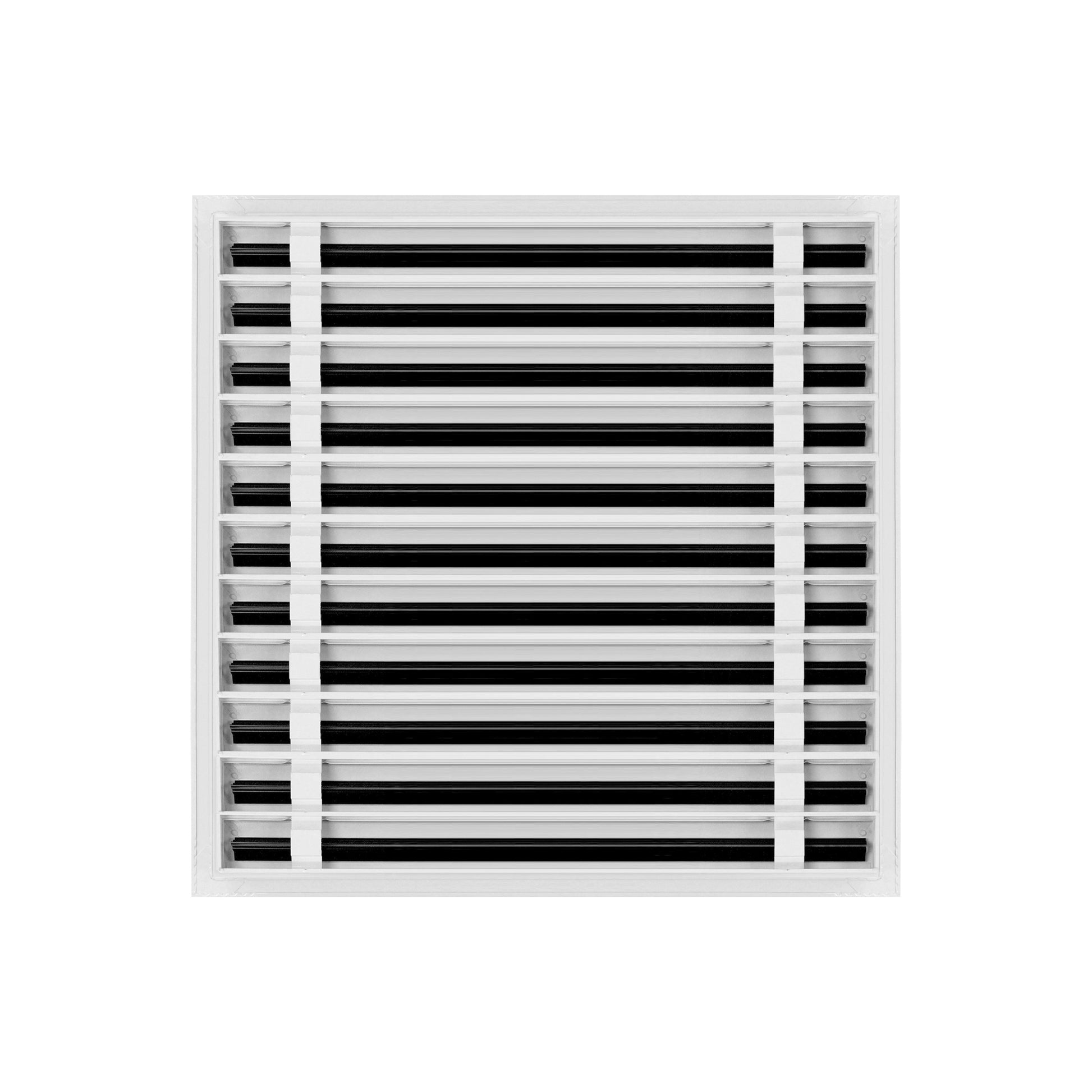 Back of 22x22 Modern Air Vent Cover White - 22x22 Standard Linear Slot Diffuser White - Texas Buildmart