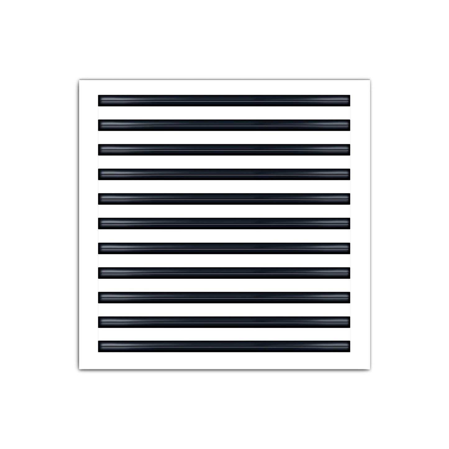 Front of 22x22 Modern Air Vent Cover White - 22x22 Standard Linear Slot Diffuser White - Texas Buildmart