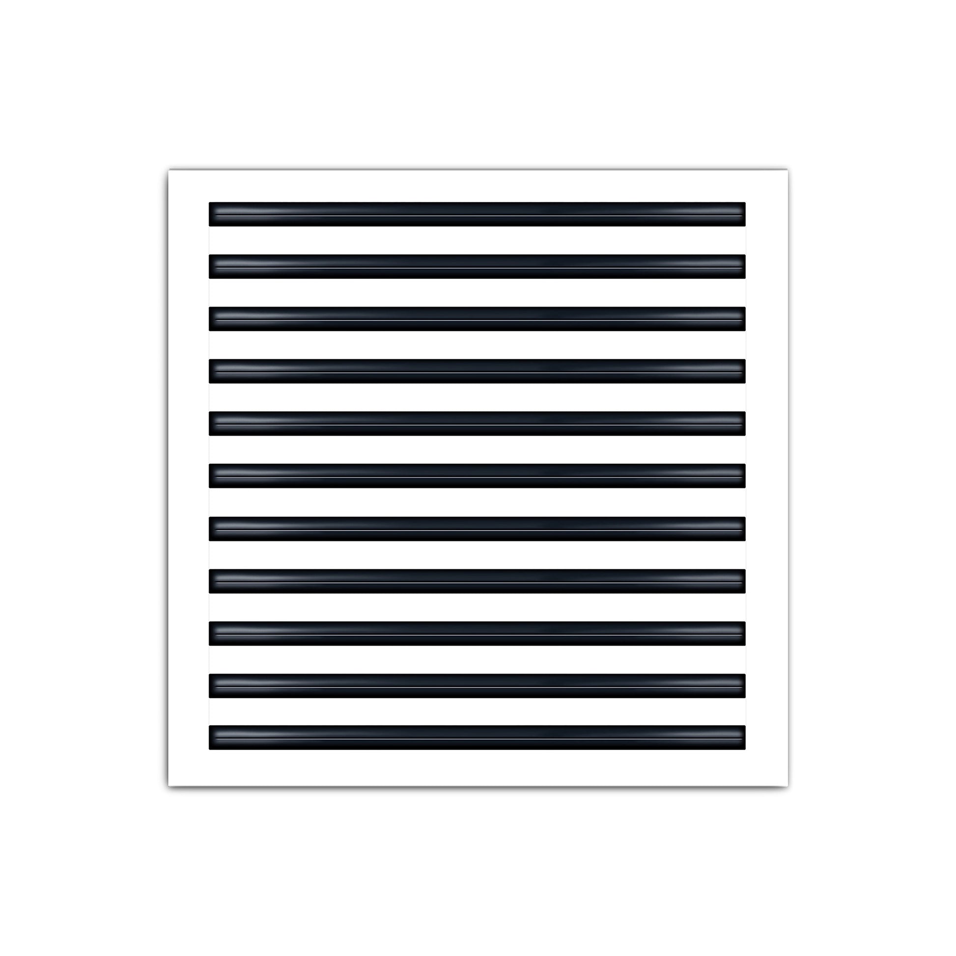 Front of 22x22 Modern Air Vent Cover White - 22x22 Standard Linear Slot Diffuser White - Texas Buildmart