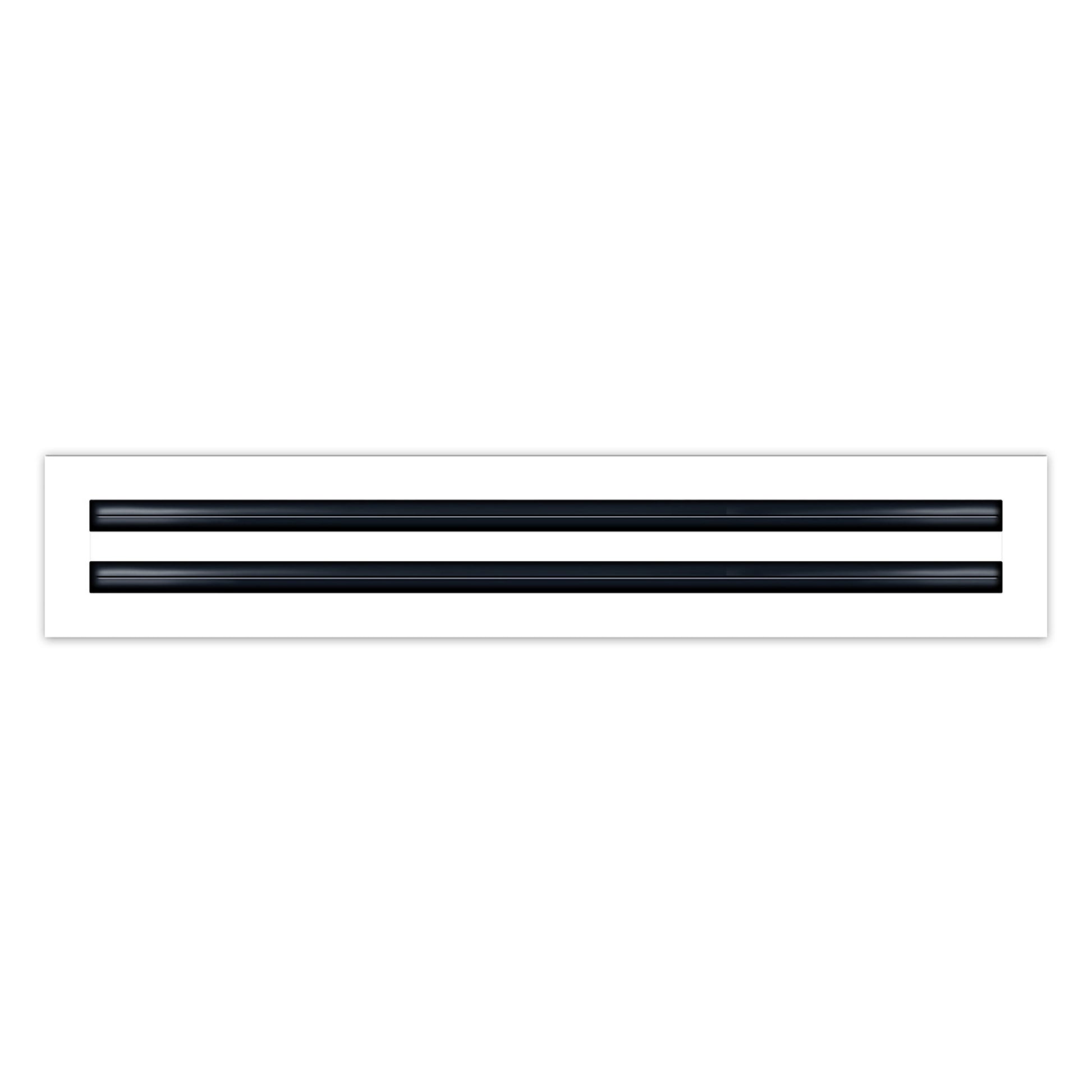 Front of 22x4 Modern Air Vent Cover White - 22x4 Standard Linear Slot Diffuser White - Texas Buildmart