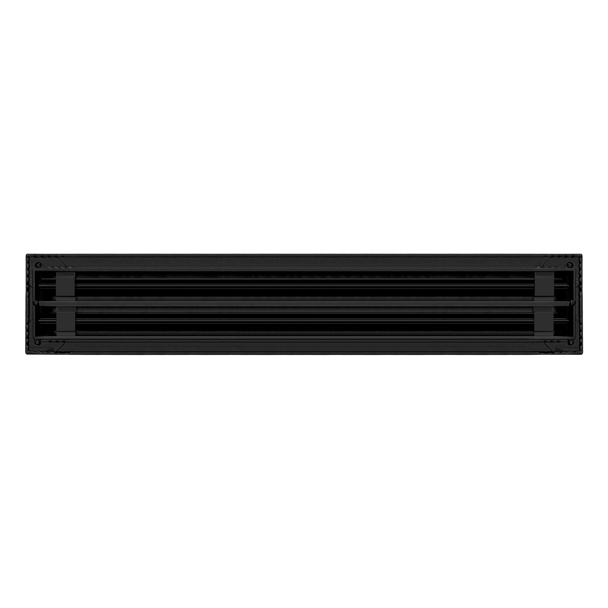 Back of 22x4 Modern Air Vent Cover Black - 22x4 Standard Linear Slot Diffuser Black - Texas Buildmart