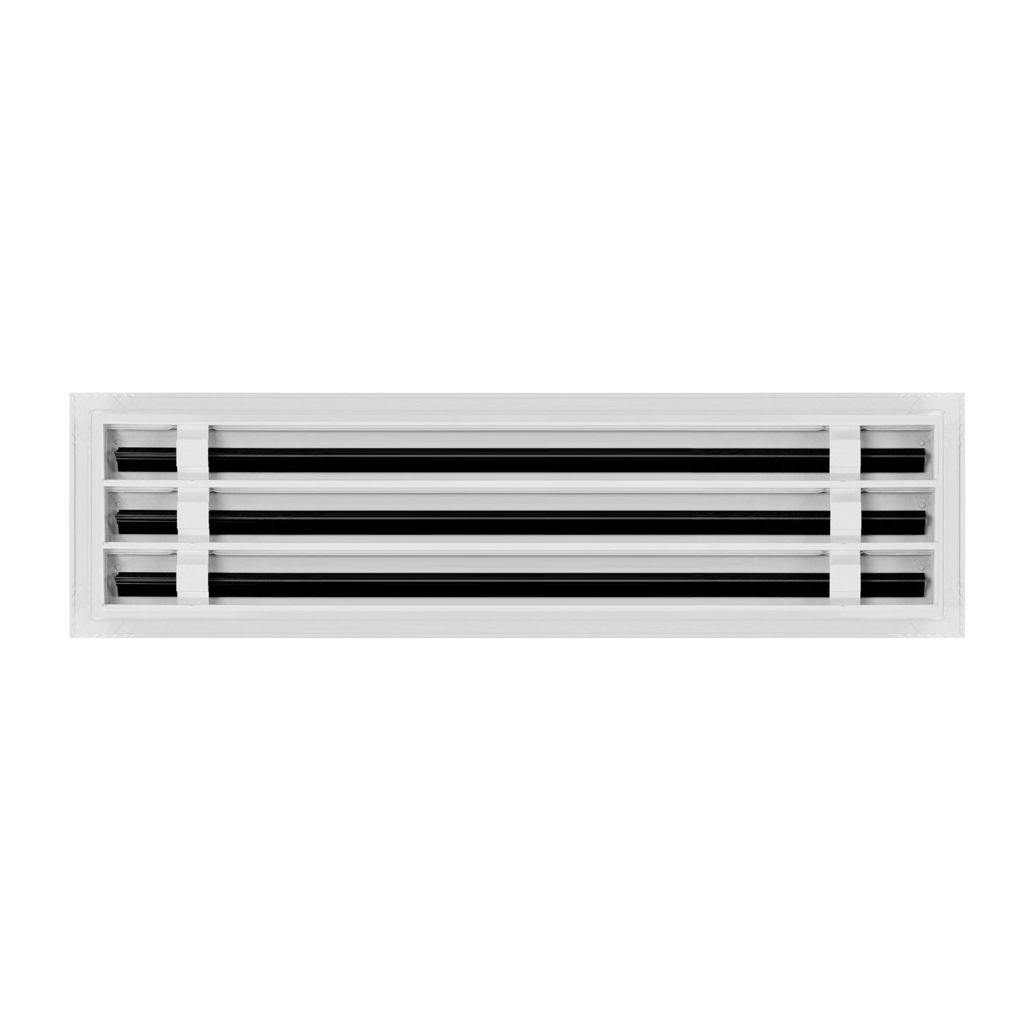Back of 22x6 Modern Air Vent Cover White - 22x6 Standard Linear Slot Diffuser White - Texas Buildmart