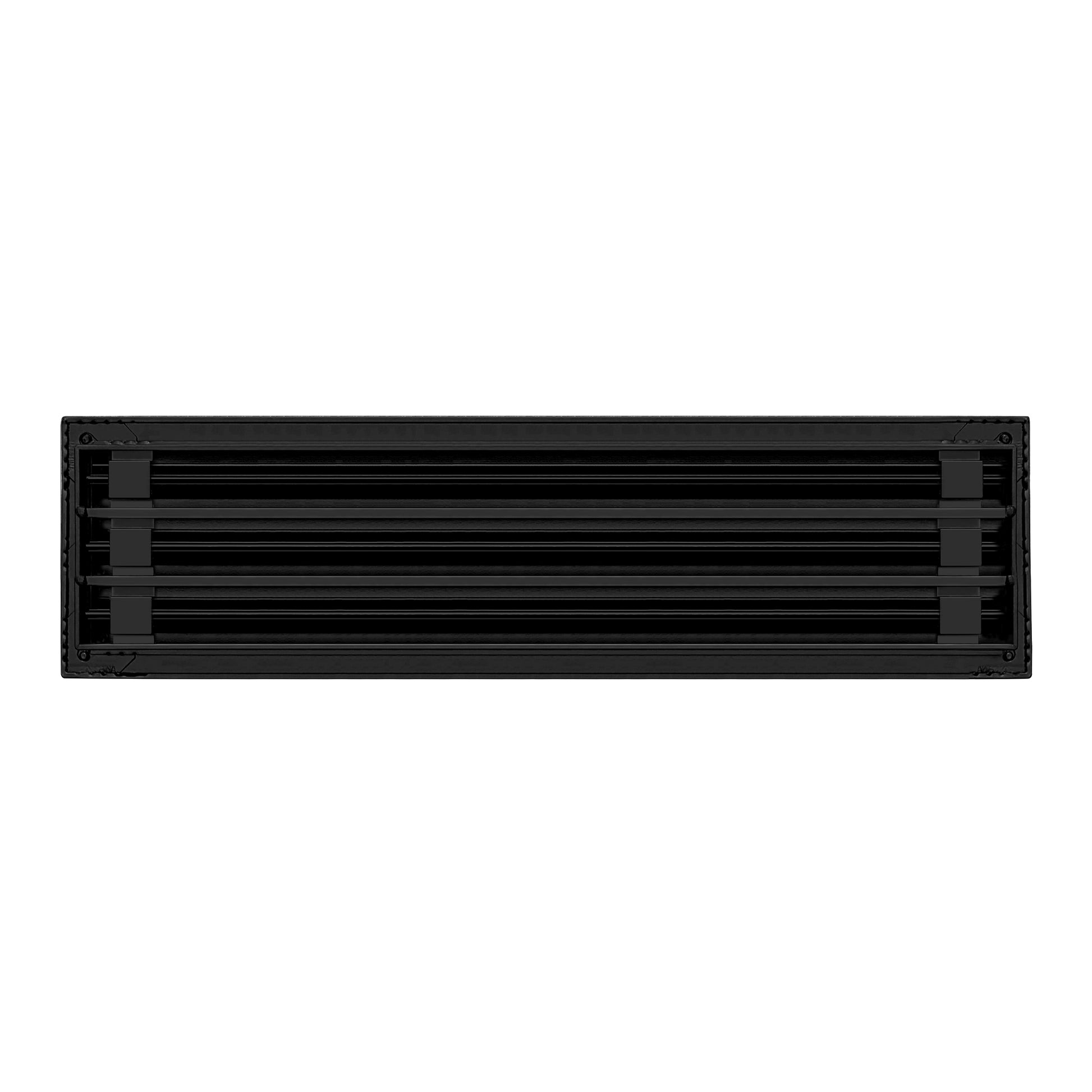 Back of 22x6 Modern Air Vent Cover Black - 22x6 Standard Linear Slot Diffuser Black - Texas Buildmart