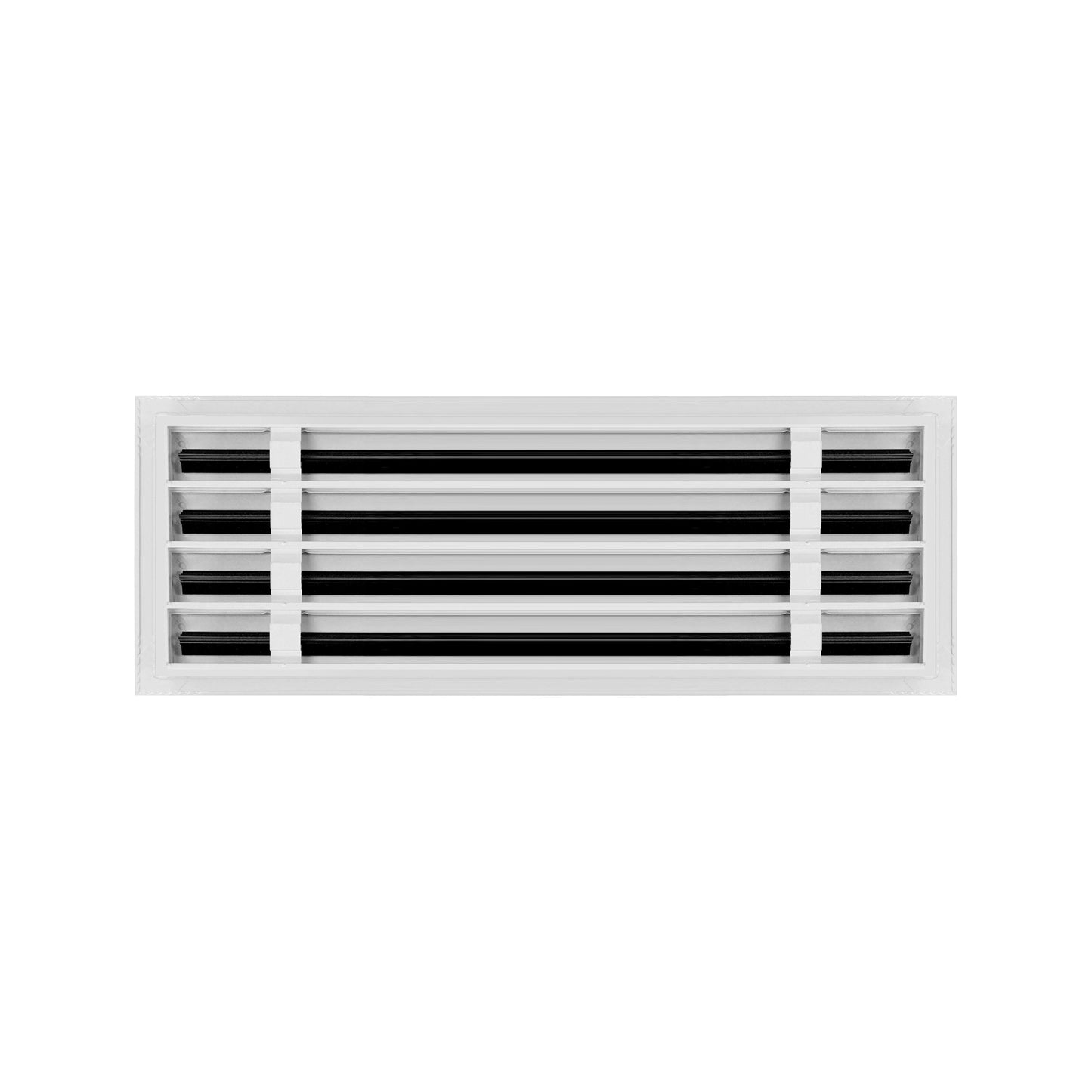 Back of 22x8 Modern Air Vent Cover White - 22x8 Standard Linear Slot Diffuser White - Texas Buildmart