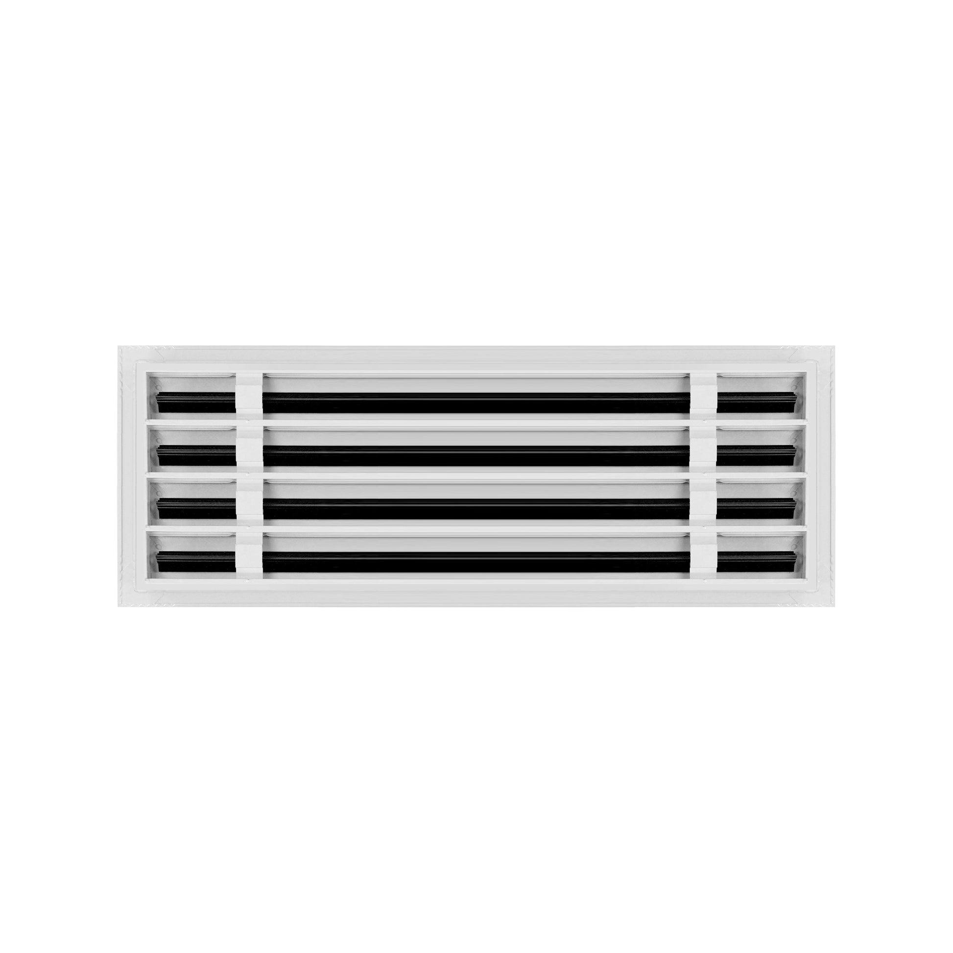 Back of 22x8 Modern Air Vent Cover White - 22x8 Standard Linear Slot Diffuser White - Texas Buildmart