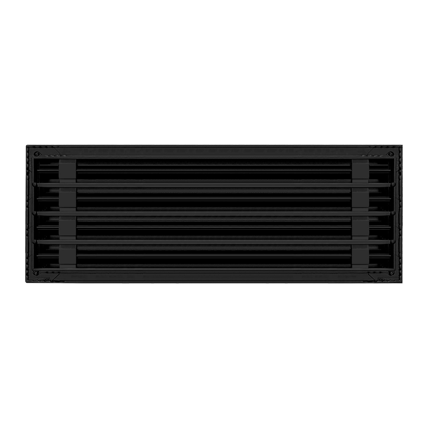 Back of 22x8 Modern Air Vent Cover Black - 22x8 Standard Linear Slot Diffuser Black - Texas Buildmart