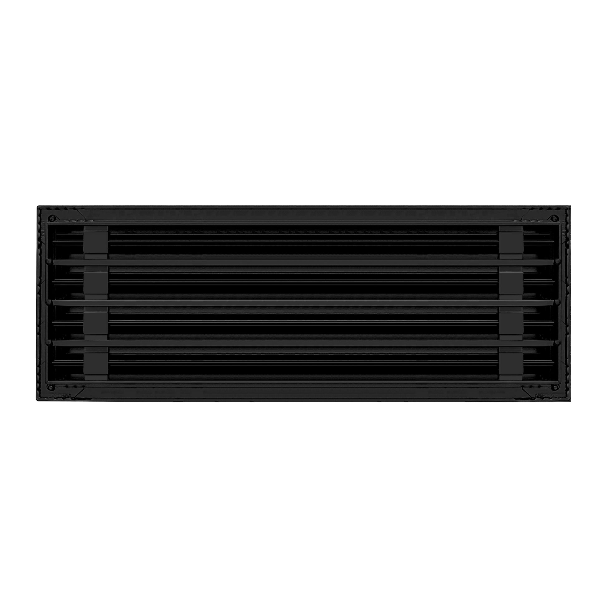 Back of 22x8 Modern Air Vent Cover Black - 22x8 Standard Linear Slot Diffuser Black - Texas Buildmart
