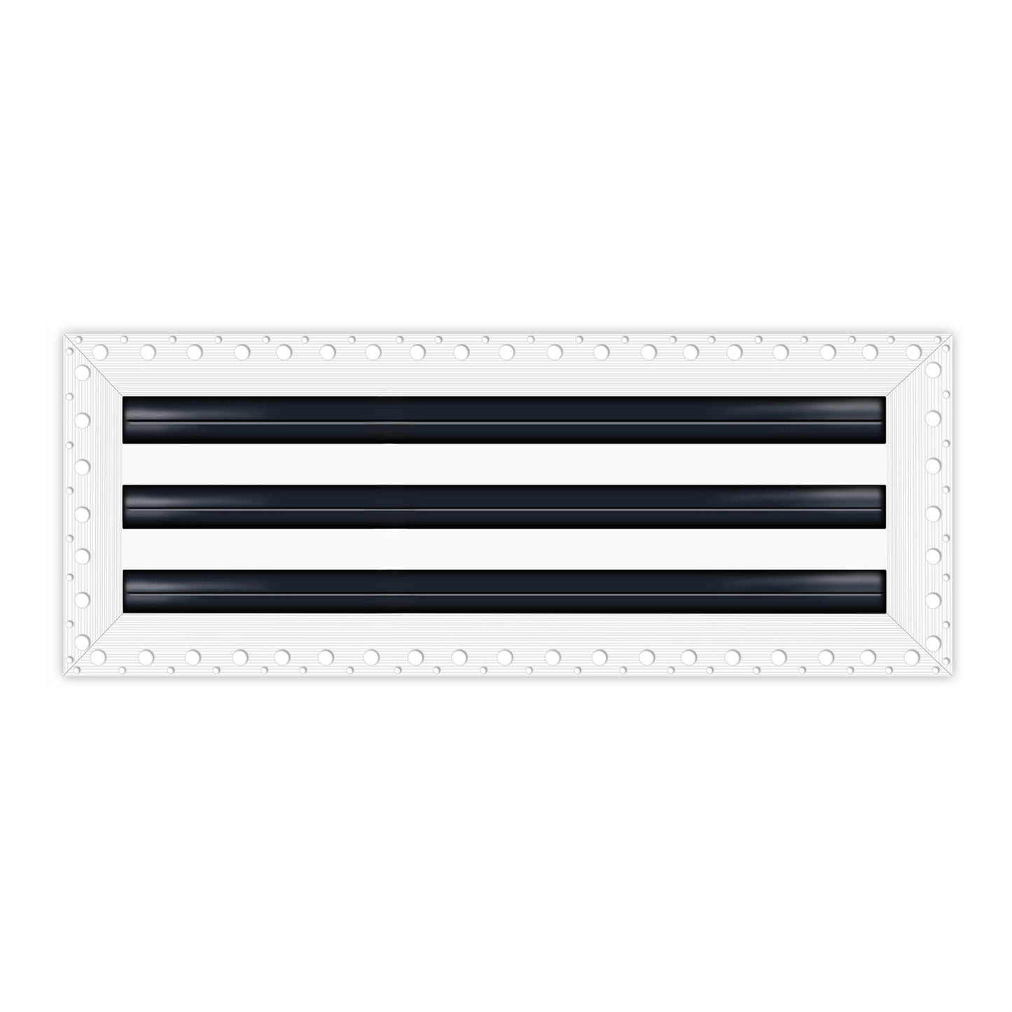 BUILDMART - 3 Slot - Triple Slot - MUD-IN Linear Slot Diffuser - Drywall MUD IN White Air Vent - MUD Linear Slot Diffuser - Modern Air Vent Cover for Ceiling, Wall or Floor - Texas Buildmart