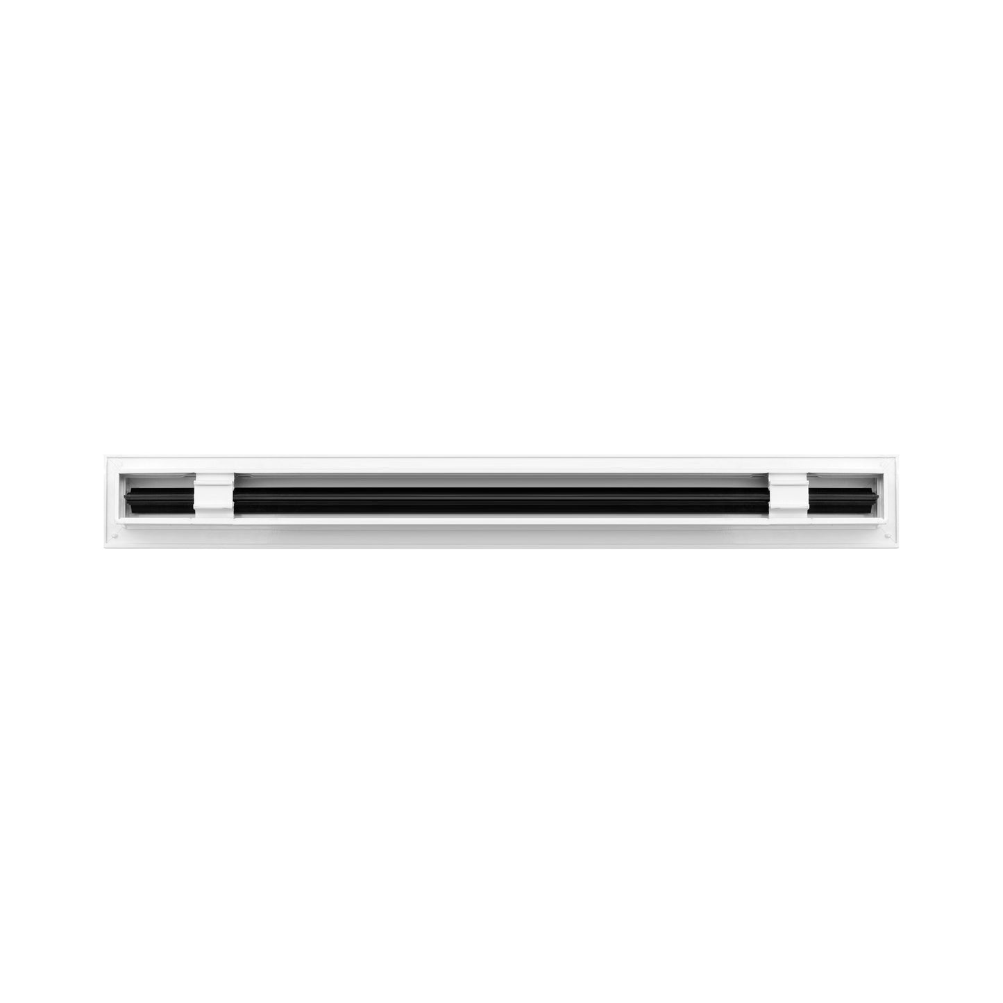 Back of 24 Inch 1 slot Linear Air Vent Cover White - 24 Inch 1 slot Linear Diffuser White - Texas Buildmart