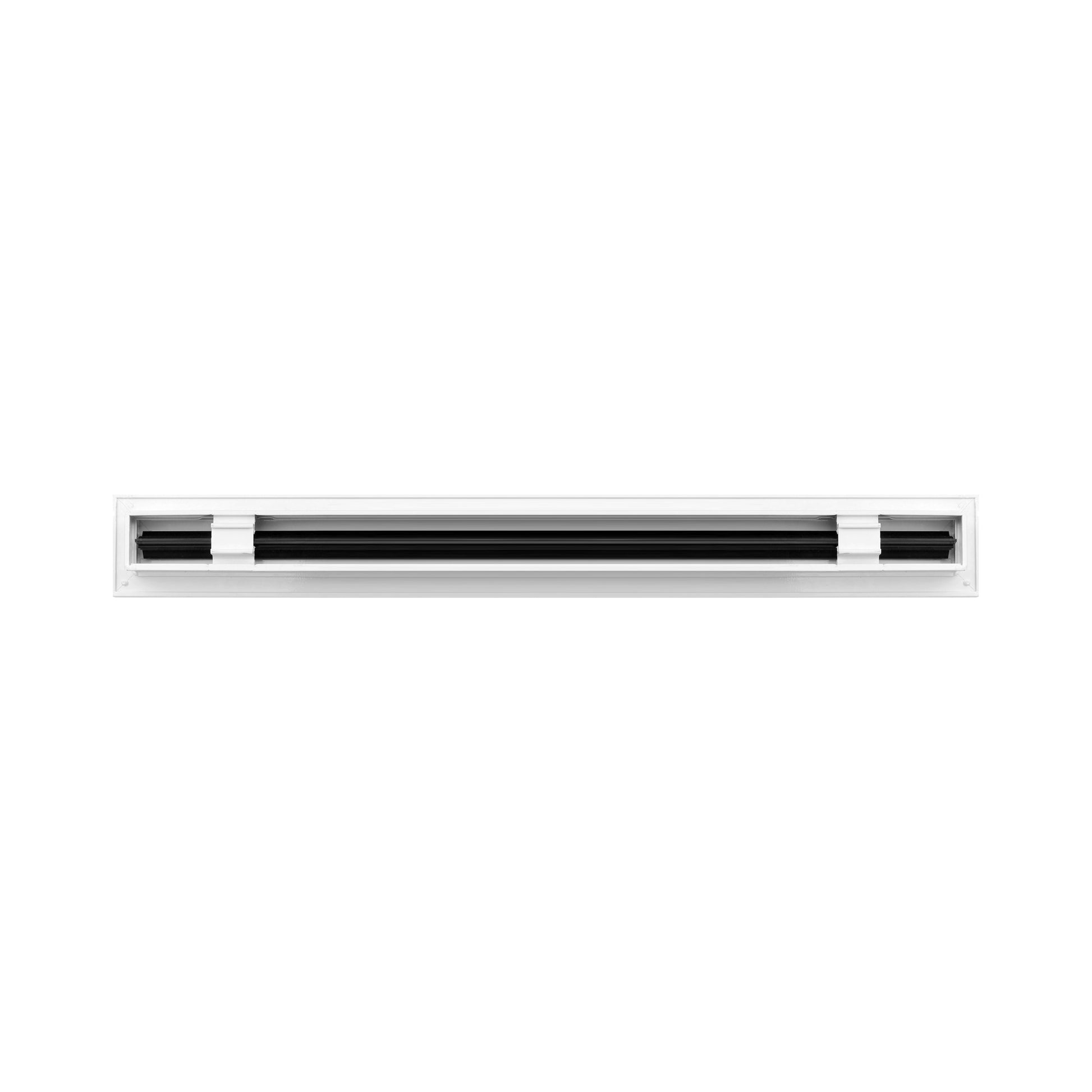 Back of 24 Inch 1 slot Linear Air Vent Cover White - 24 Inch 1 slot Linear Diffuser White - Texas Buildmart