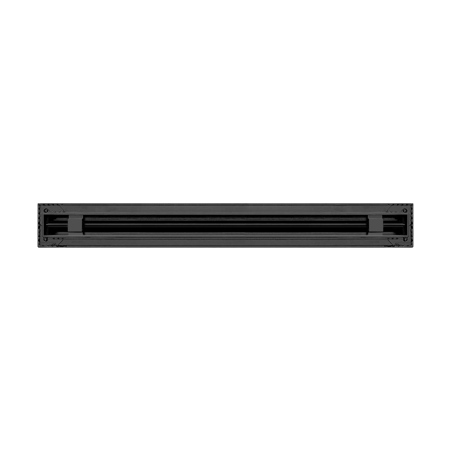 Back of 24 Inch 1 Slot Linear Air Vent Cover Black - 24 Inch 1 Slot Linear Diffuser Black - Texas Buildmart