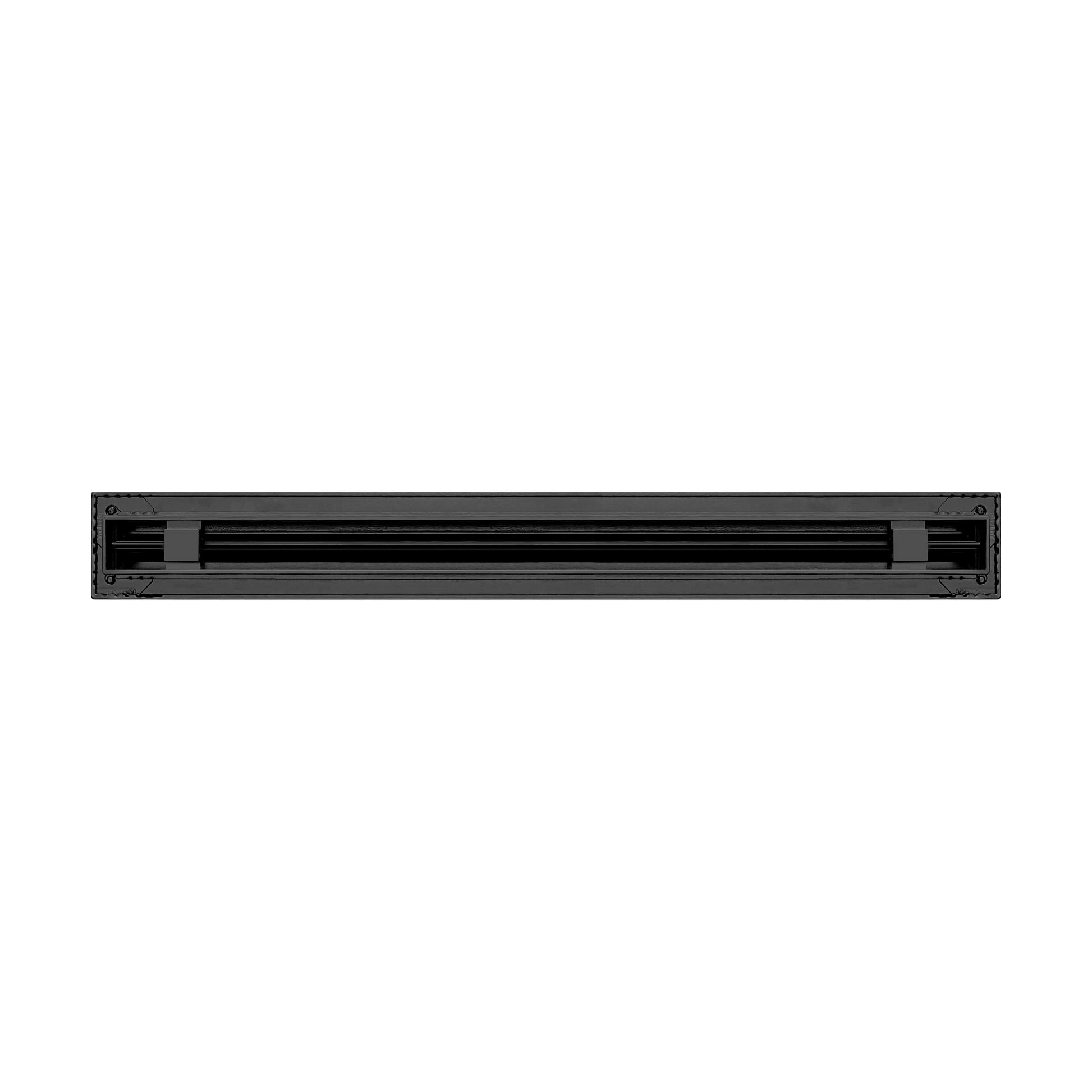 Back of 24 Inch 1 Slot Linear Air Vent Cover Black - 24 Inch 1 Slot Linear Diffuser Black - Texas Buildmart