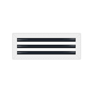 BUILDMART - 24" MUD-IN Linear Slot Diffuser - 3 Slot - Air Vent Cover - Drywall MUD IN White Air Vent - MUD Linear Slot Diffuser - Register Grille for Ceiling and Walls - Texas Buildmart