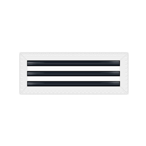 BUILDMART - 24" Linear Slot Diffuser - 3 Slot - Mud In Air Vent Cover - Drywall Mud-in White Air Vent - Mud Linear Slot Diffuser - Register Grille for Ceiling and Walls - Texas Buildmart