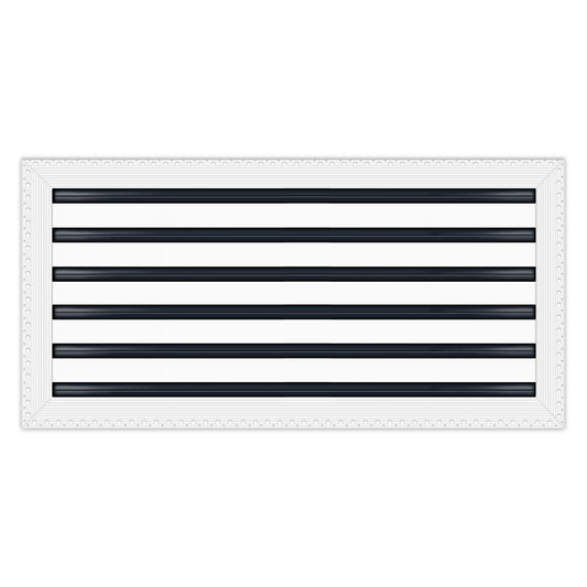 BUILDMART - 24x12 MUD-IN Air Vent Cover - Drywall MUD IN White Air Vent - MUD Linear Slot Diffuser - Register Grille for Ceiling and Walls - Texas Buildmart
