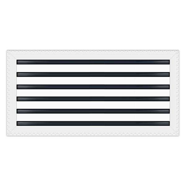 BUILDMART - 24x12 MUD-IN Air Vent Cover - Drywall MUD IN White Air Vent - MUD Linear Slot Diffuser - Register Grille for Ceiling and Walls - Texas Buildmart