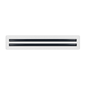BUILDMART - 24x4 MUD-IN Air Vent Cover - Drywall MUD IN White Air Vent - MUD Linear Slot Diffuser - Register Grille for Ceiling and Walls - Texas Buildmart
