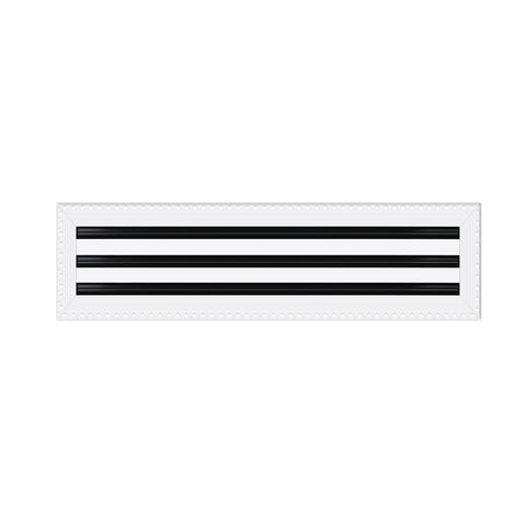 BUILDMART - 24x6 Mud In Air Vent Cover - Drywall Mud-in White Air Vent - Mud Linear Slot Diffuser - Register Grille for Ceiling and Walls - Texas Buildmart