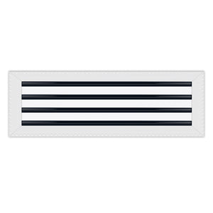 BUILDMART - 24x8 MUD-IN Air Vent Cover - Drywall MUD IN White Air Vent - MUD Linear Slot Diffuser - Register Grille for Ceiling and Walls - Texas Buildmart