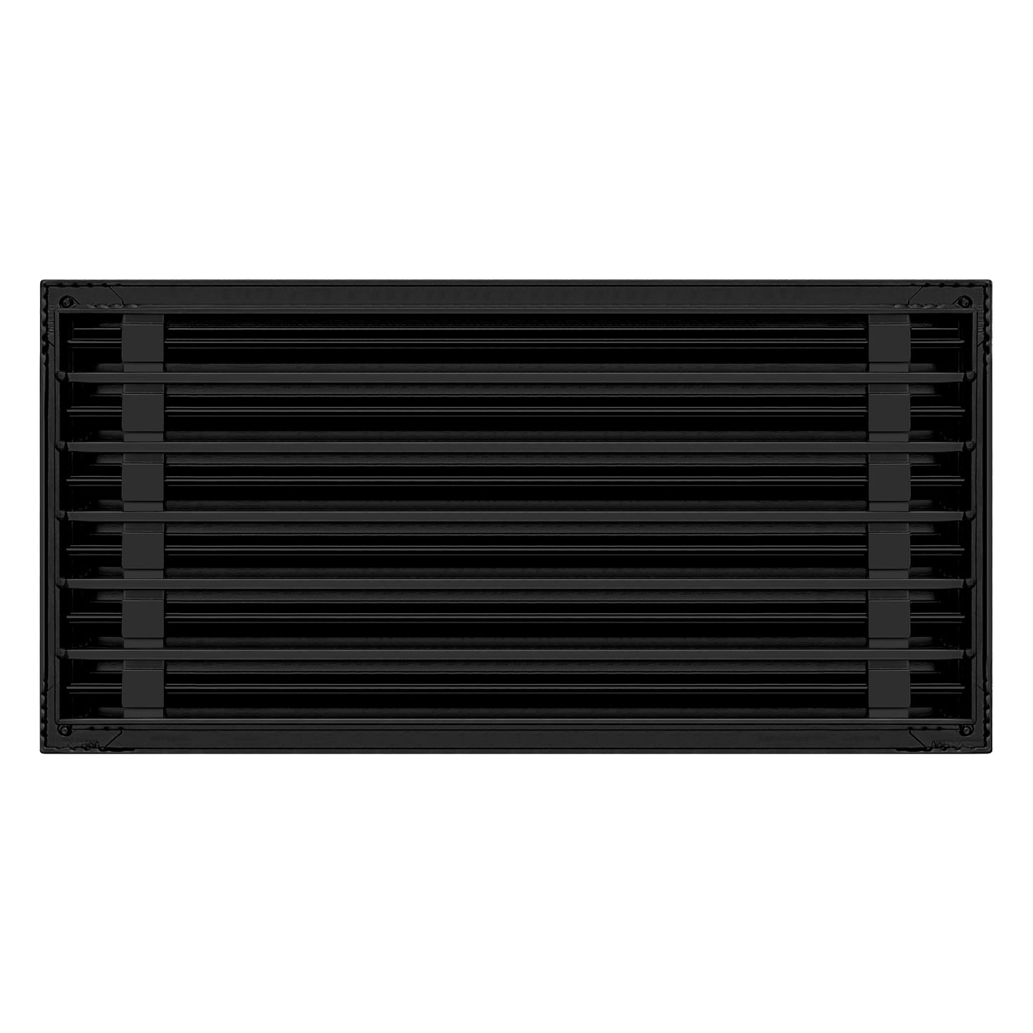 Back of 24x12 Modern Air Vent Cover Black - 24x12 Standard Linear Slot Diffuser Black - Texas Buildmart