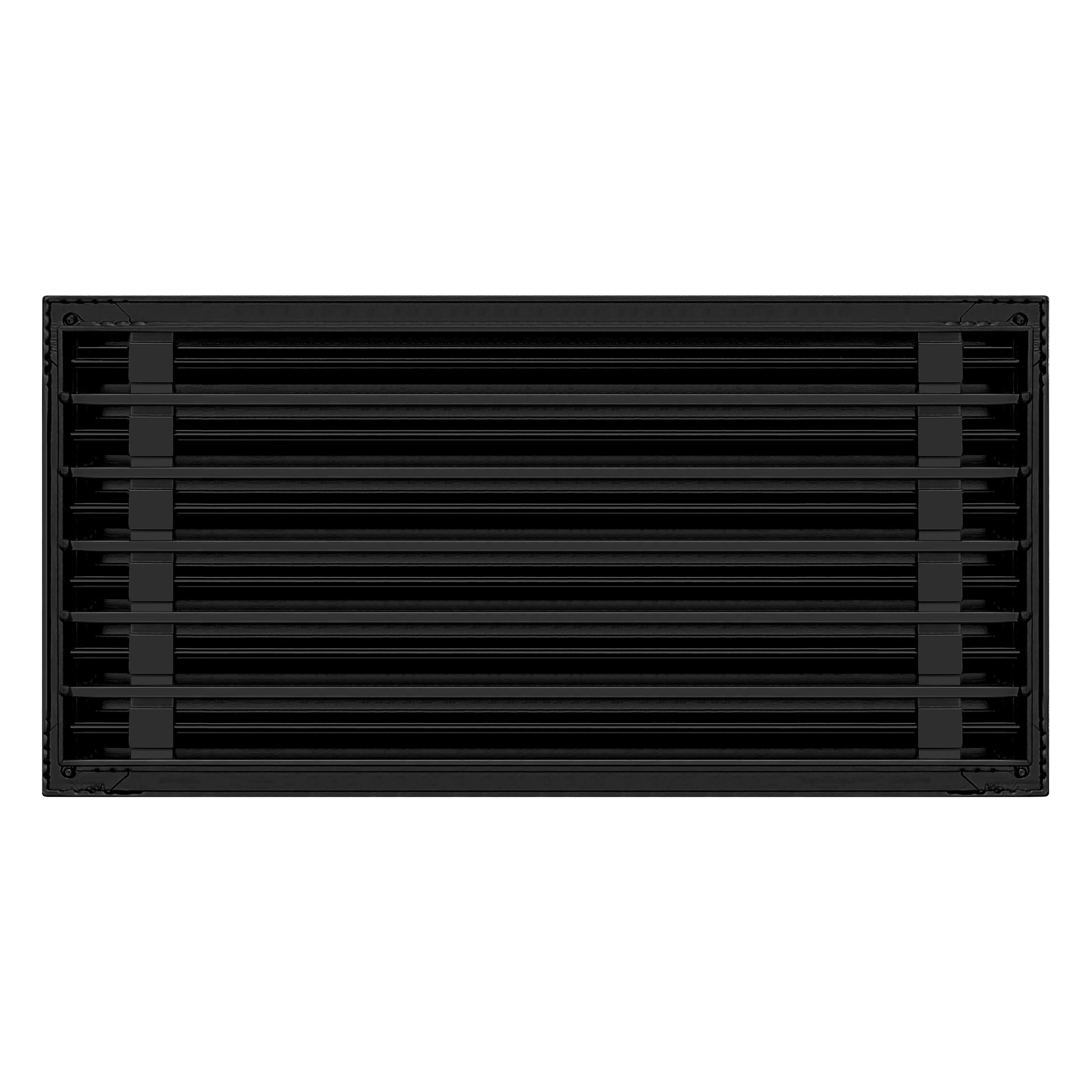 Back of 24x12 Modern Air Vent Cover Black - 24x12 Standard Linear Slot Diffuser Black - Texas Buildmart