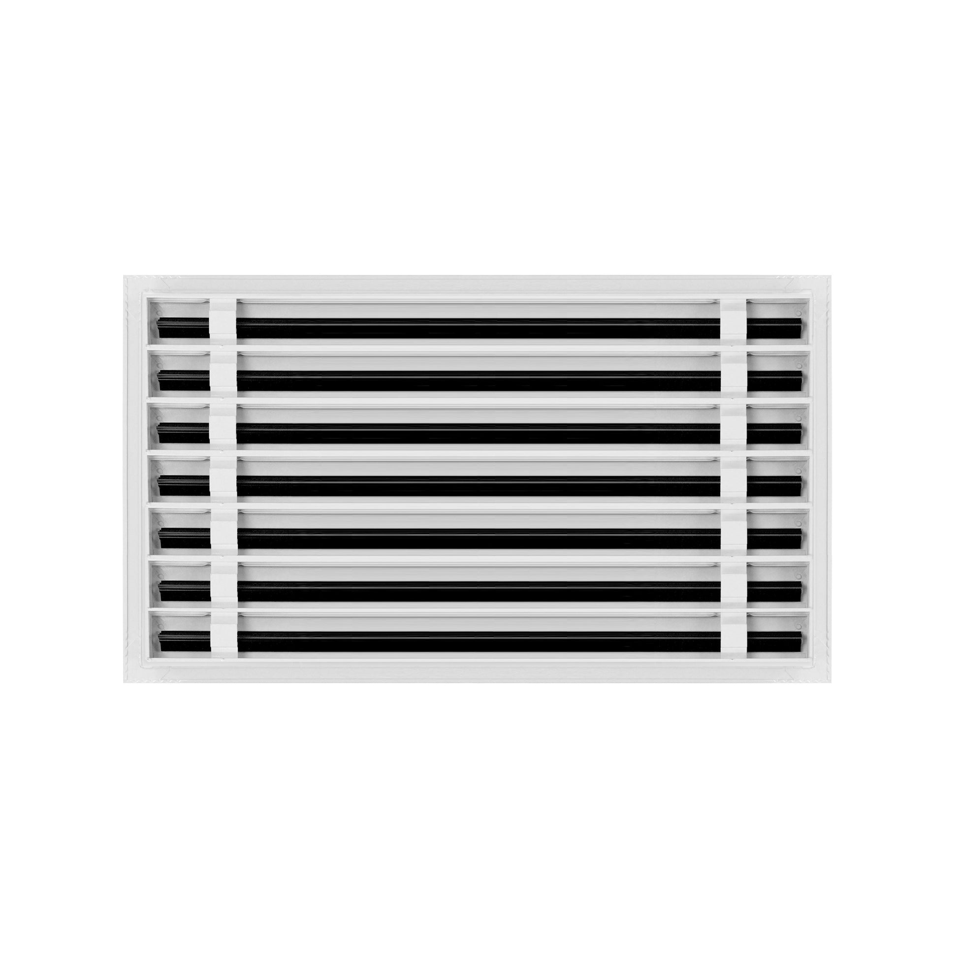 Back of 24x14 Modern Air Vent Cover White - 24x14 Standard Linear Slot Diffuser White - Texas Buildmart