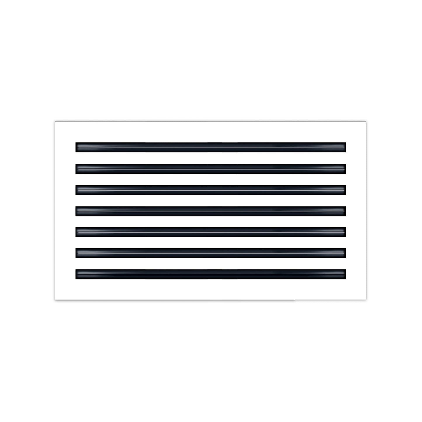 Front of 24x14 Modern Air Vent Cover White - 24x14 Standard Linear Slot Diffuser White - Texas Buildmart