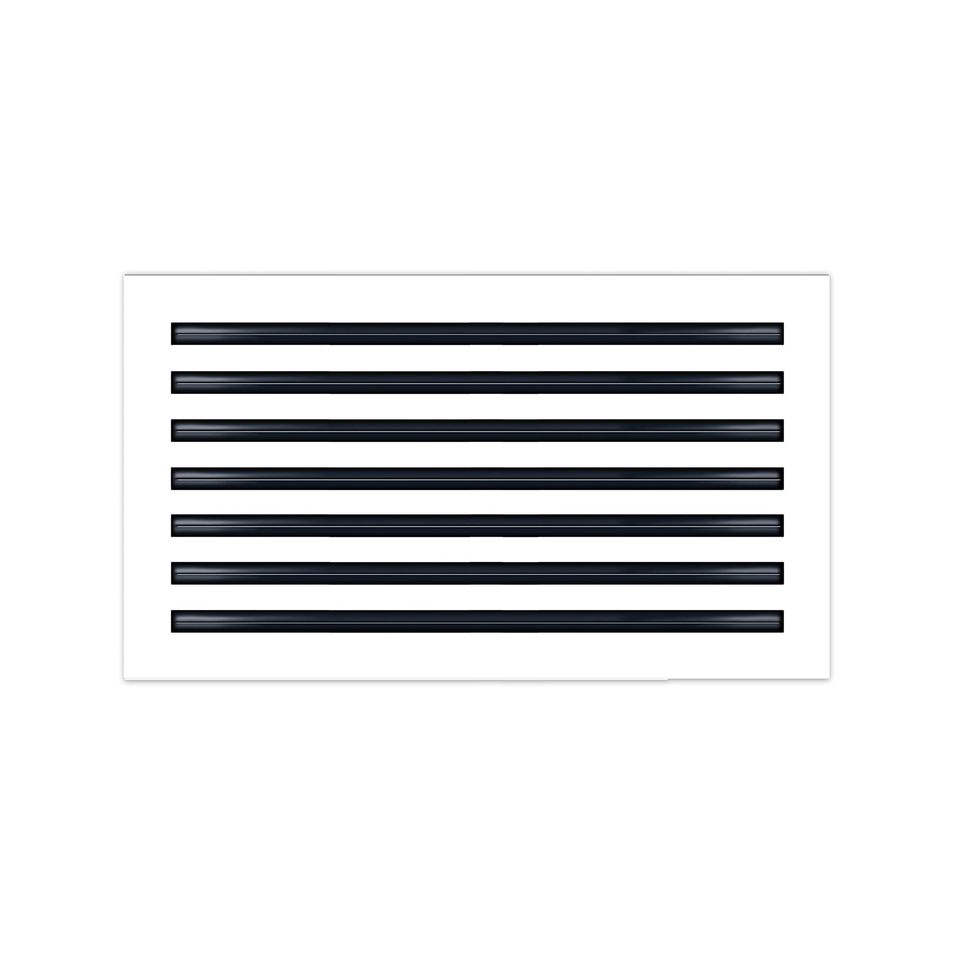 Front of 24x14 Modern Air Vent Cover White - 24x14 Standard Linear Slot Diffuser White - Texas Buildmart