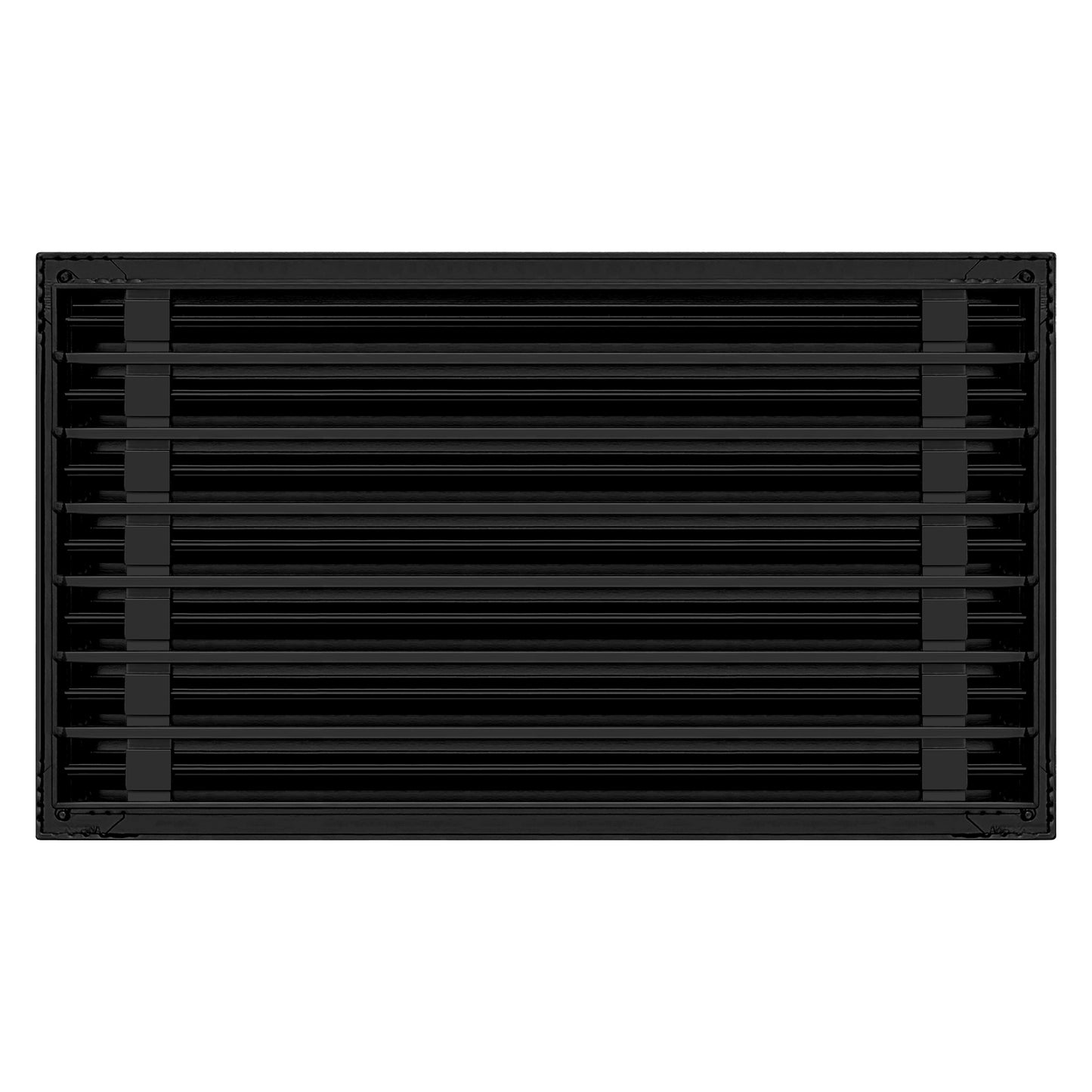 Back of 24x14 Modern Air Vent Cover Black - 24x14 Standard Linear Slot Diffuser Black - Texas Buildmart