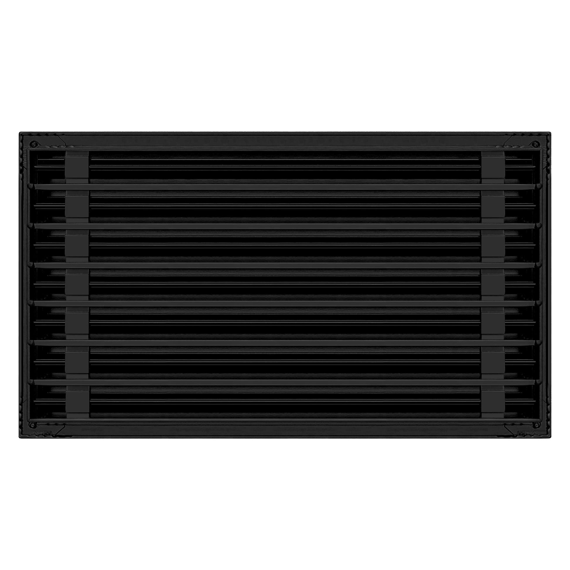 Back of 24x14 Modern Air Vent Cover Black - 24x14 Standard Linear Slot Diffuser Black - Texas Buildmart