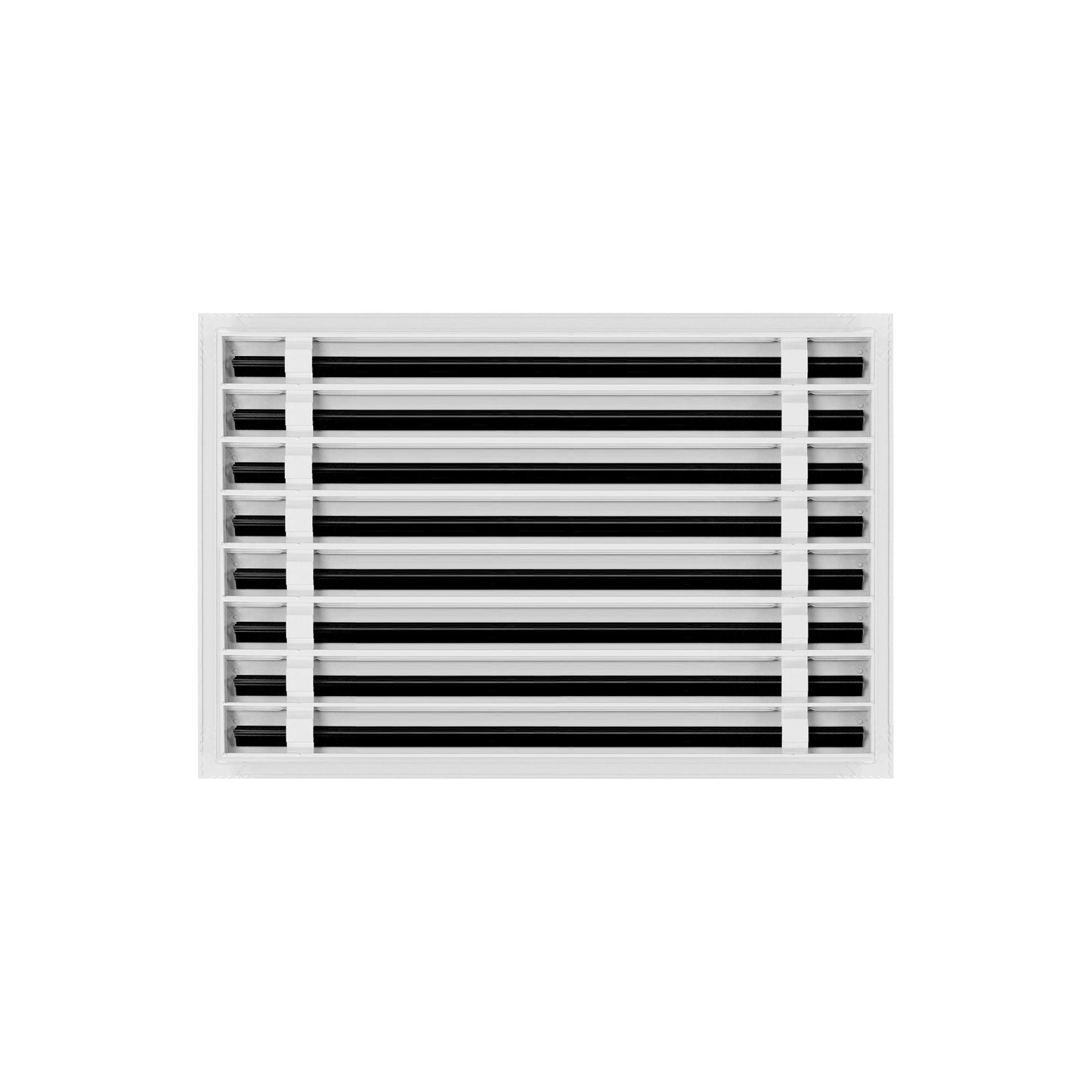 Back of 24x16 Modern Air Vent Cover White - 24x16 Standard Linear Slot Diffuser White - Texas Buildmart
