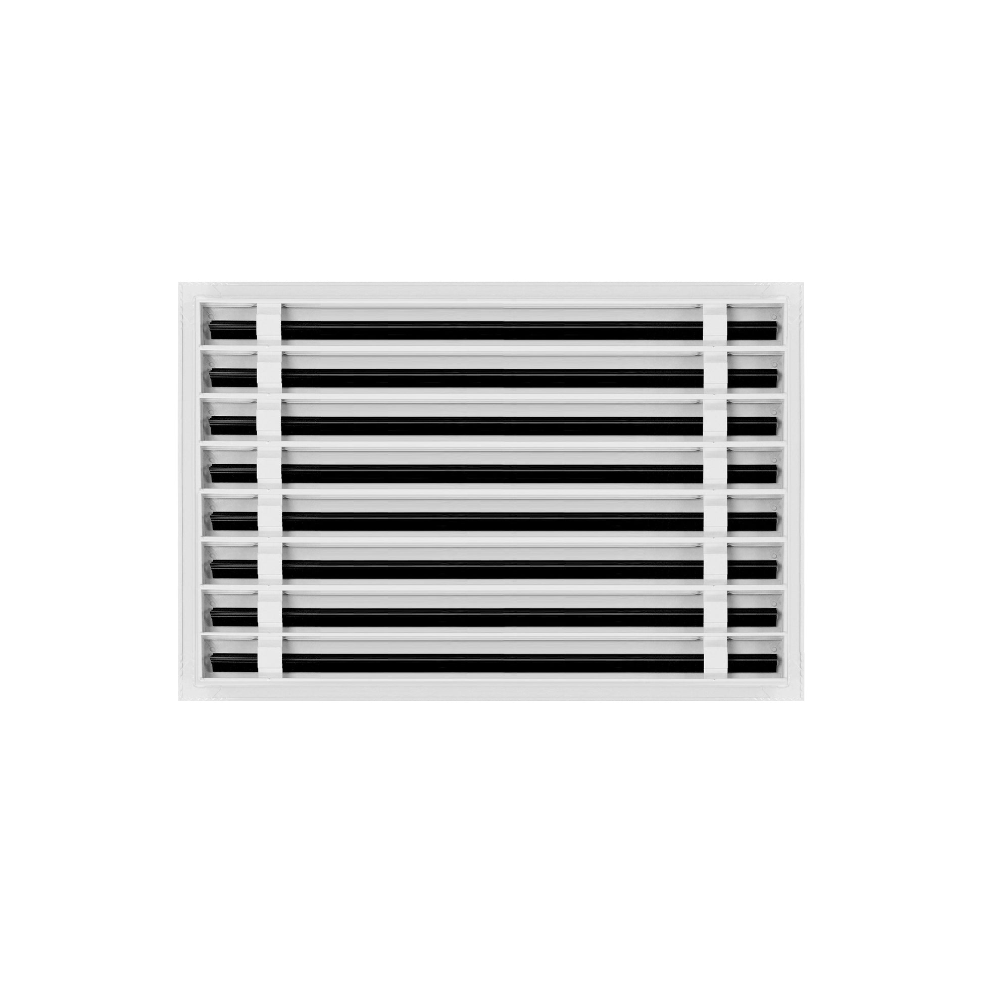Back of 24x16 Modern Air Vent Cover White - 24x16 Standard Linear Slot Diffuser White - Texas Buildmart