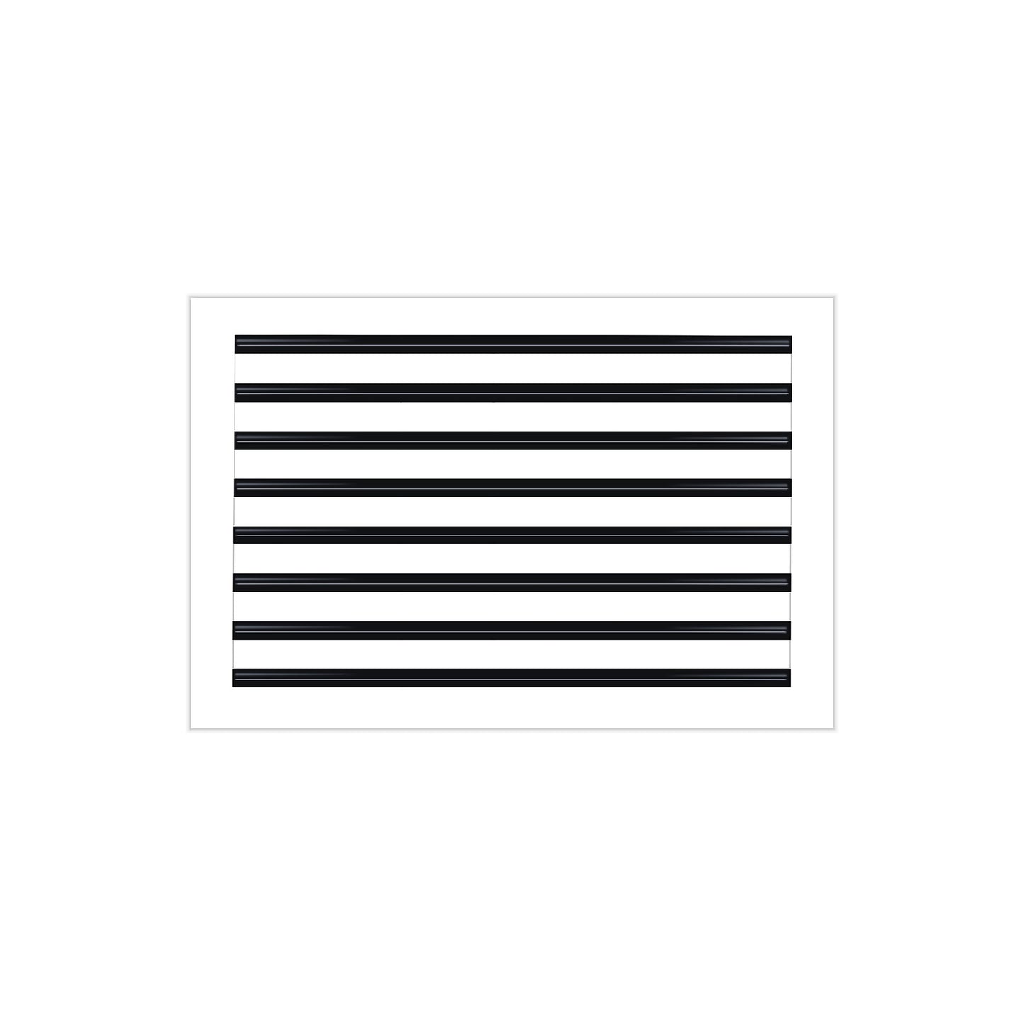 Front of 24x16 Modern Air Vent Cover White - 24x16 Standard Linear Slot Diffuser White - Texas Buildmart