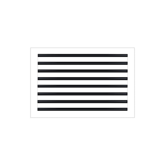 Front of 24x16 Modern Air Vent Cover White - 24x16 Standard Linear Slot Diffuser White - Texas Buildmart