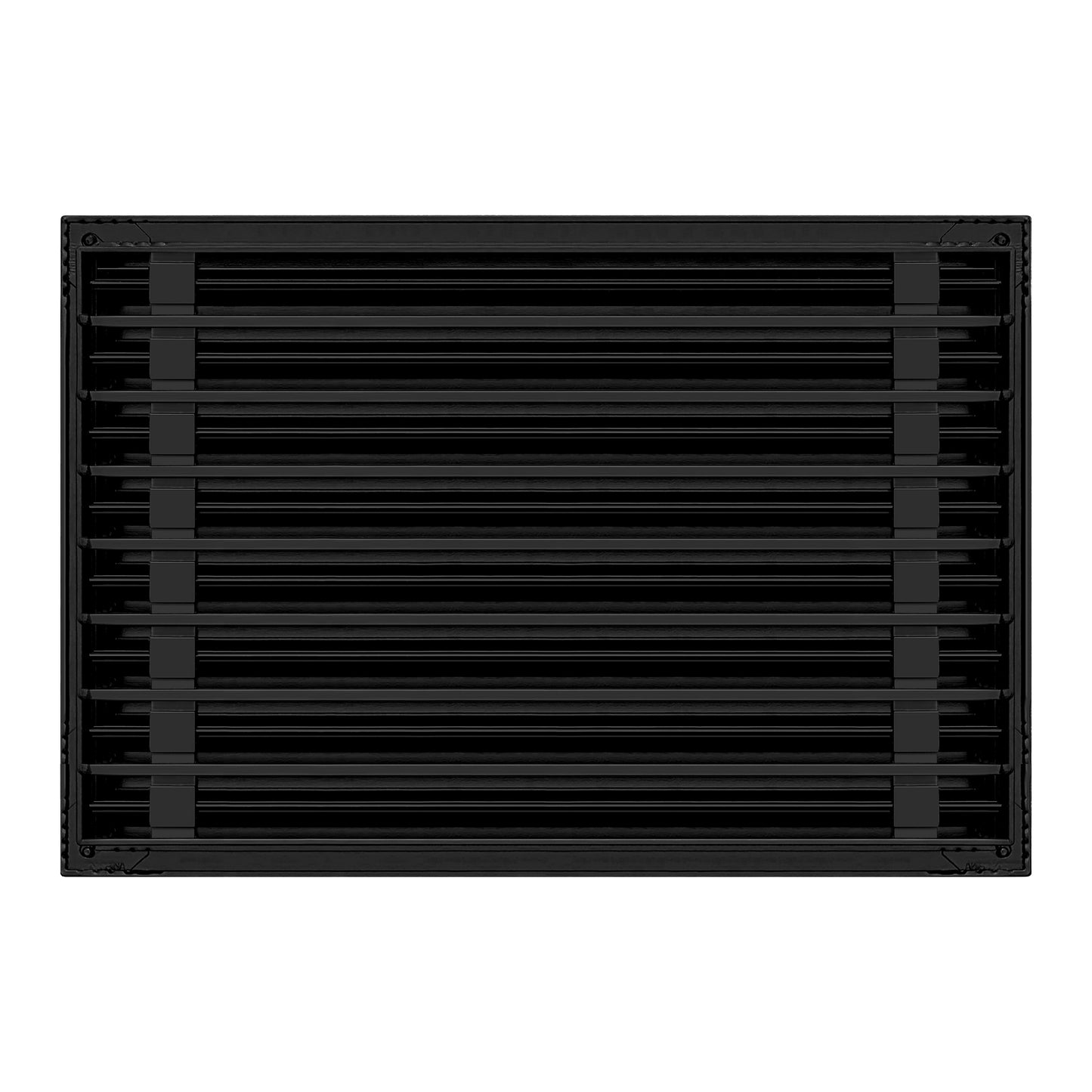 Back of 24x16 Modern Air Vent Cover Black - 24x16 Standard Linear Slot Diffuser Black - Texas Buildmart