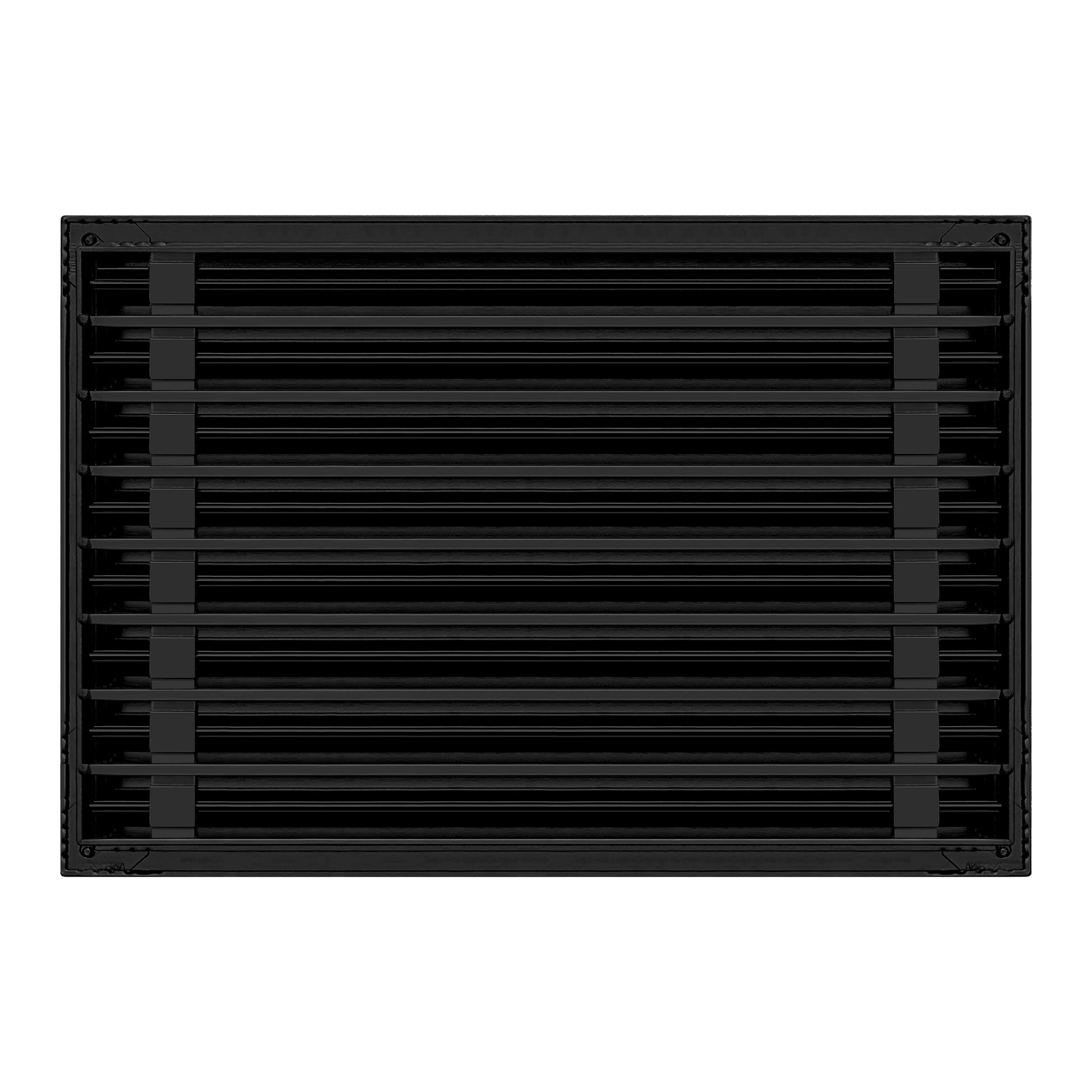 Back of 24x16 Modern Air Vent Cover Black - 24x16 Standard Linear Slot Diffuser Black - Texas Buildmart