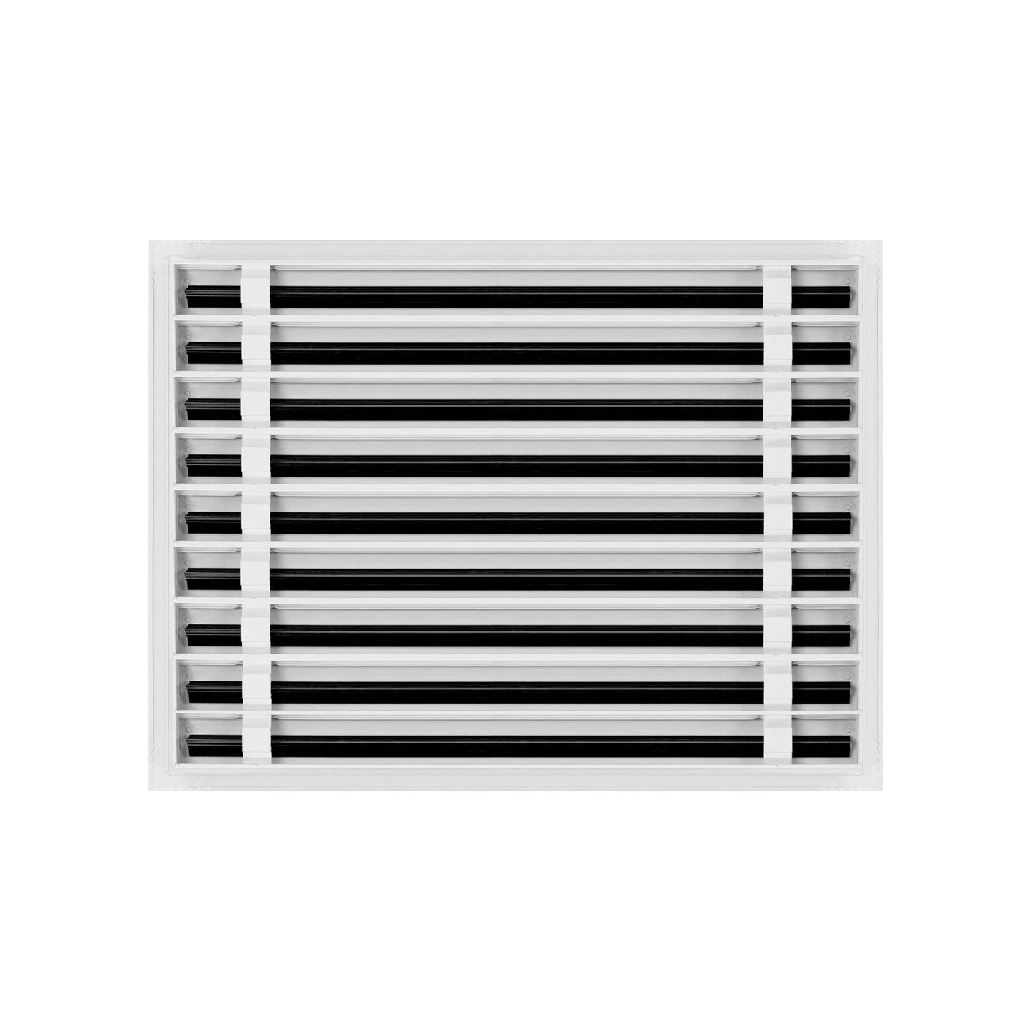 Back of 24x18 Modern Air Vent Cover White - 24x18 Standard Linear Slot Diffuser White - Texas Buildmart