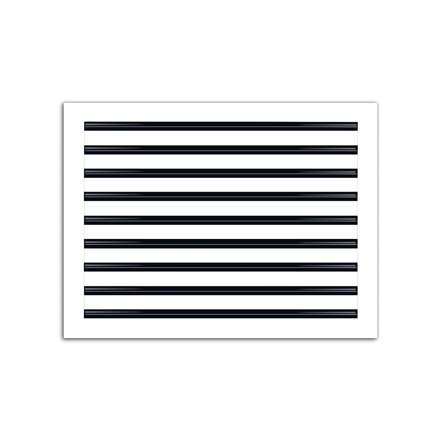 Front of 24x18 Modern Air Vent Cover White - 24x18 Standard Linear Slot Diffuser White - Texas Buildmart