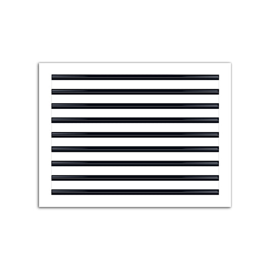 Front of 24x18 Modern Air Vent Cover White - 24x18 Standard Linear Slot Diffuser White - Texas Buildmart