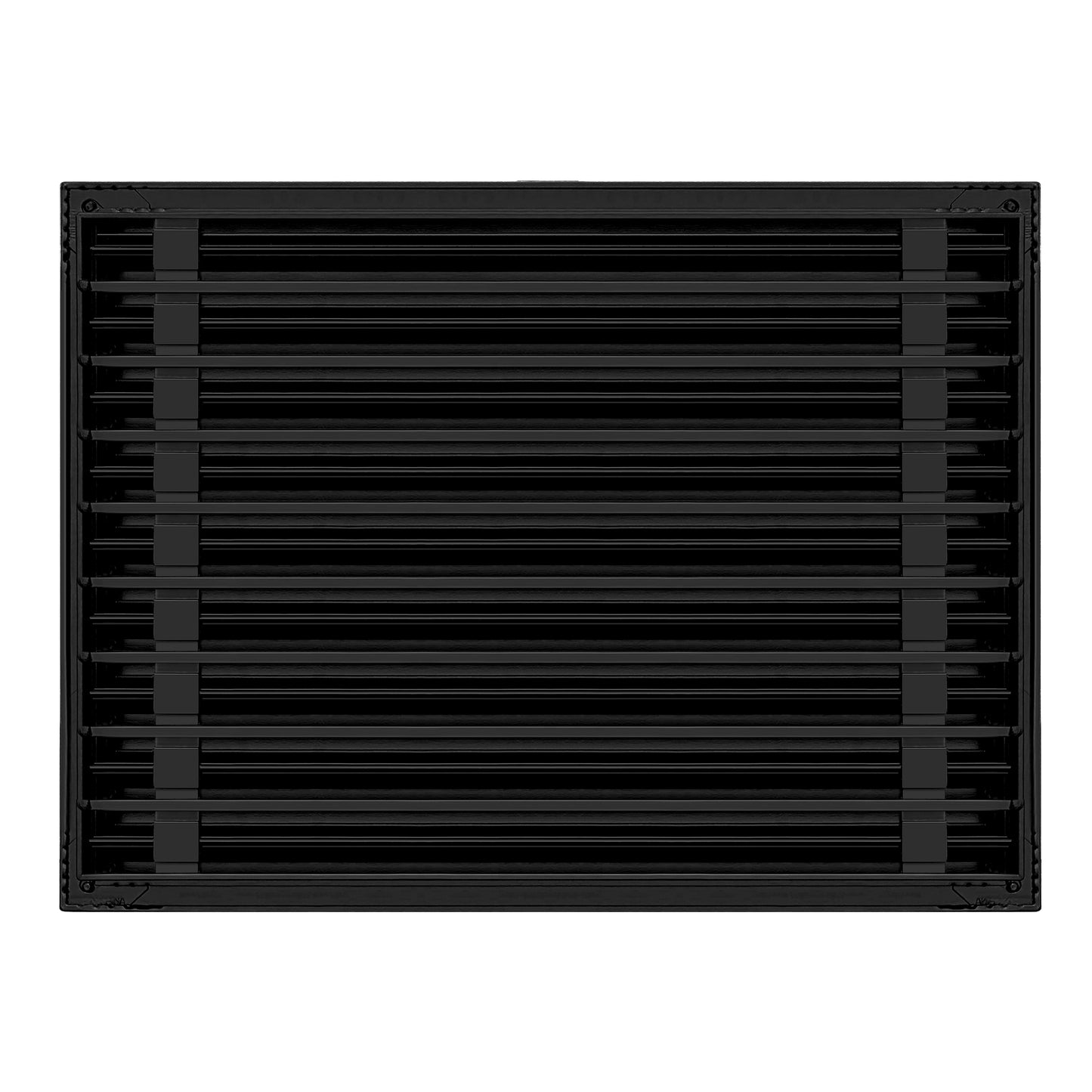 Back of 24x18 Modern Air Vent Cover Black - 24x18 Standard Linear Slot Diffuser Black - Texas Buildmart