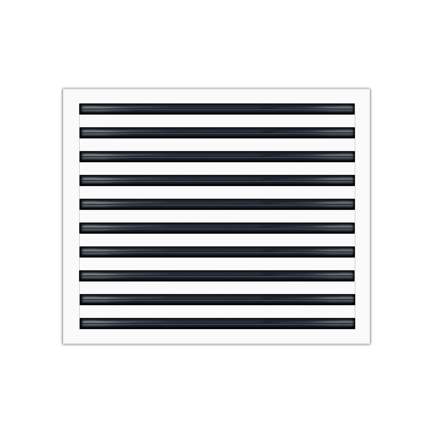 Front of 24x20 Modern Air Vent Cover White - 24x20 Standard Linear Slot Diffuser White - Texas Buildmart