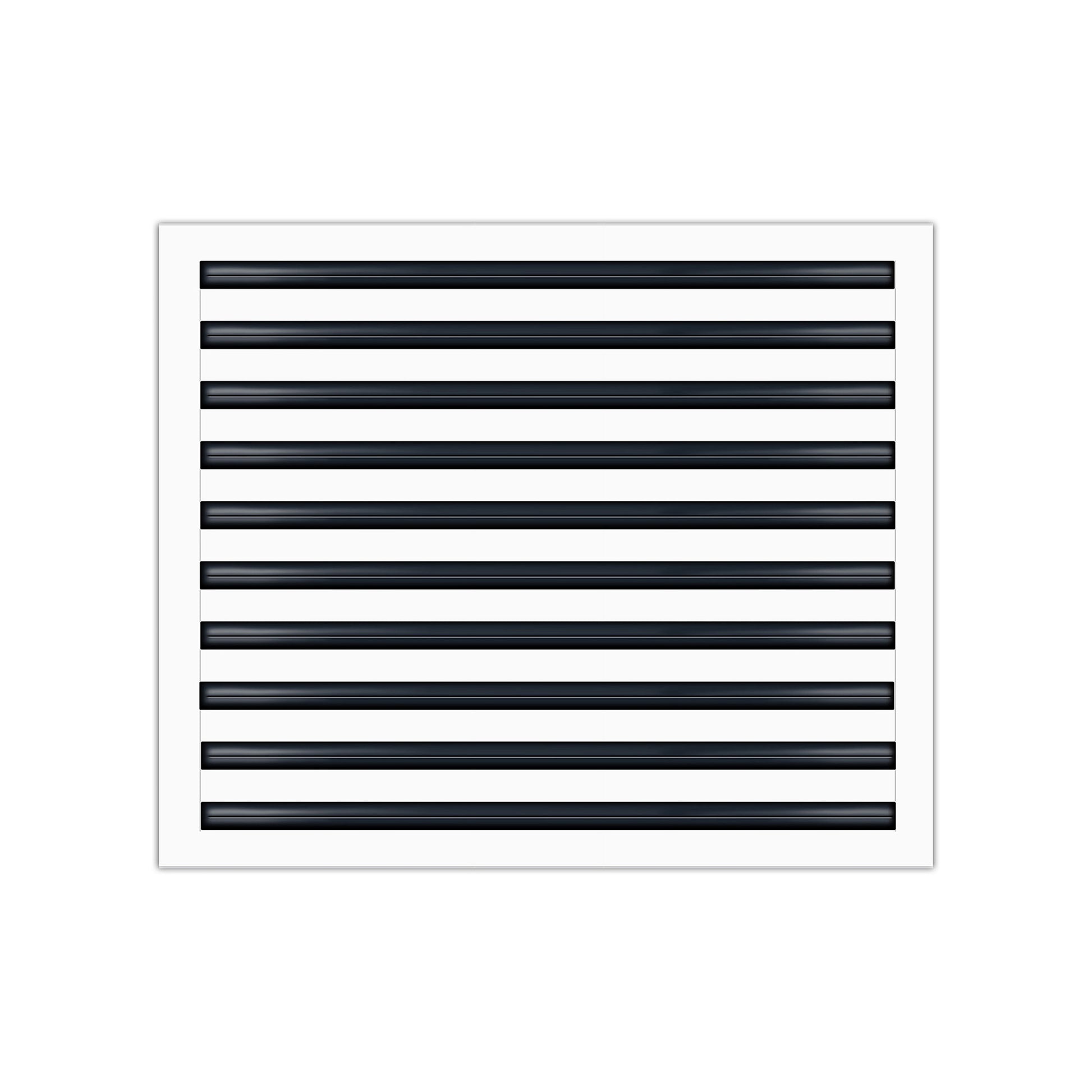 Front of 24x20 Modern Air Vent Cover White - 24x20 Standard Linear Slot Diffuser White - Texas Buildmart