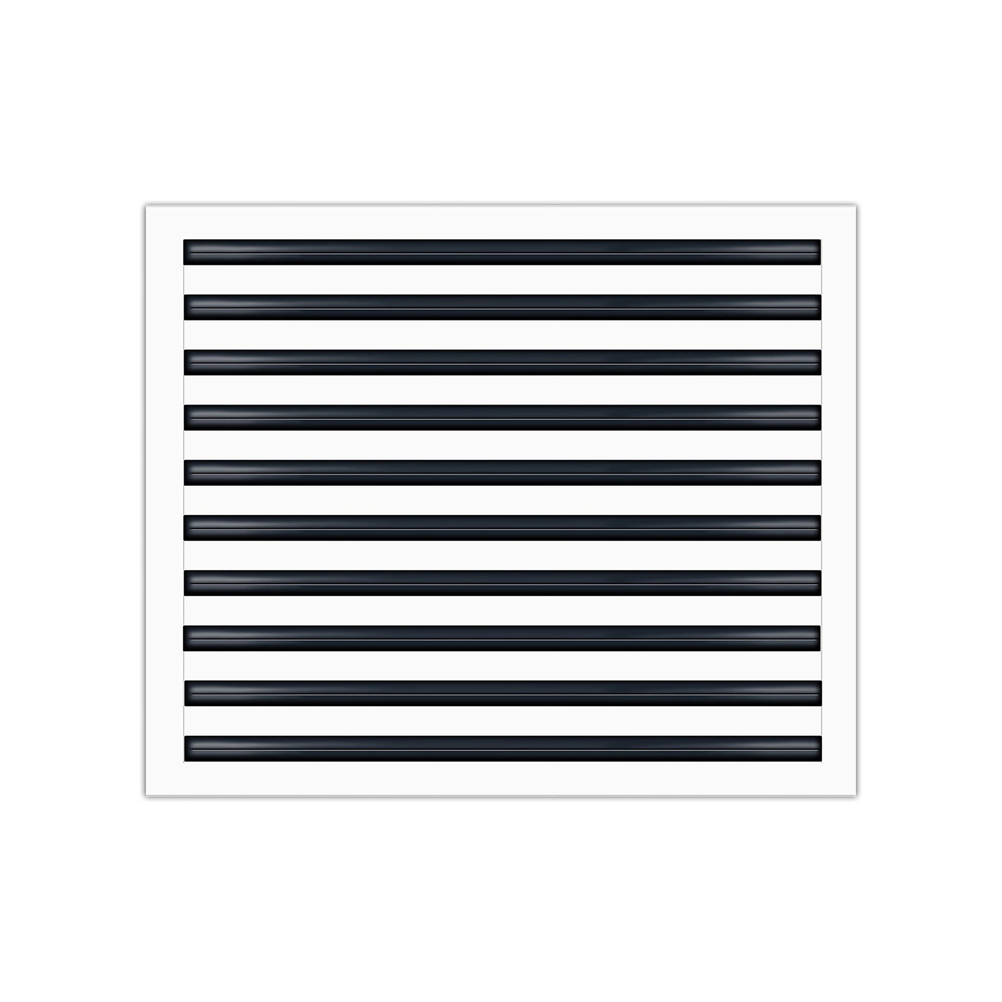 Front of 24x20 Modern Air Vent Cover White - 24x20 Standard Linear Slot Diffuser White - Texas Buildmart