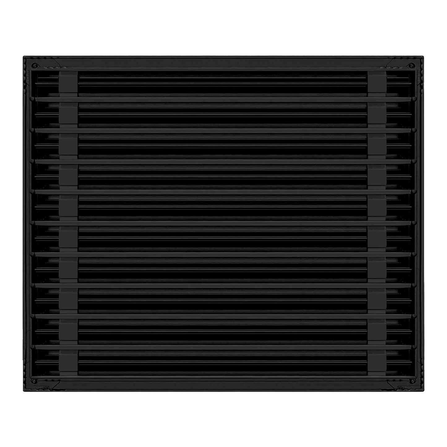 Back of 24x20 Modern Air Vent Cover Black - 24x20 Standard Linear Slot Diffuser Black - Texas Buildmart