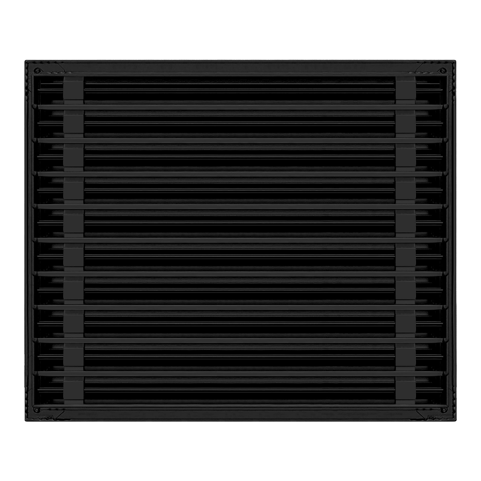 Back of 24x20 Modern Air Vent Cover Black - 24x20 Standard Linear Slot Diffuser Black - Texas Buildmart