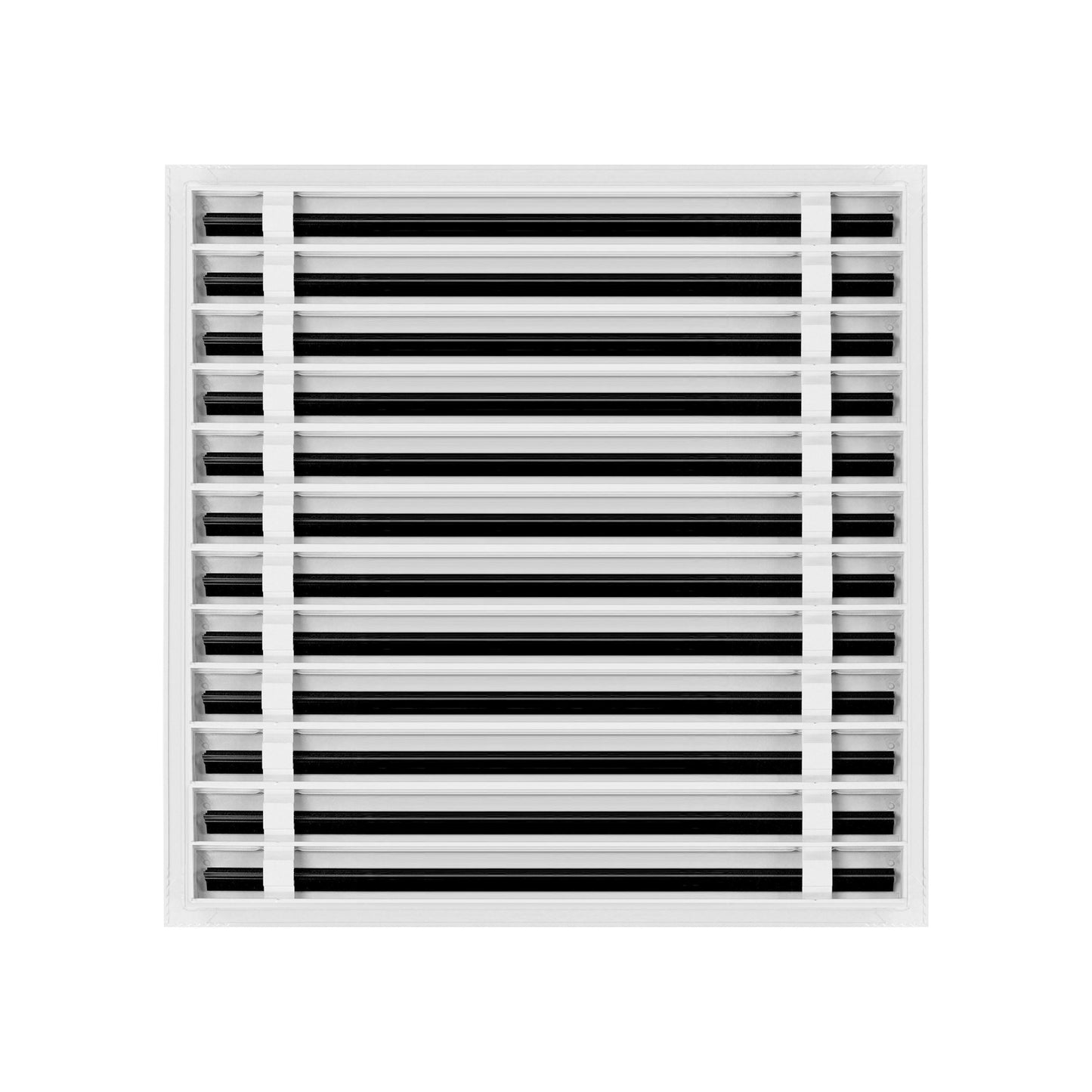 Back of 24x24 Modern Air Vent Cover White - 24x24 Standard Linear Slot Diffuser White - Texas Buildmart