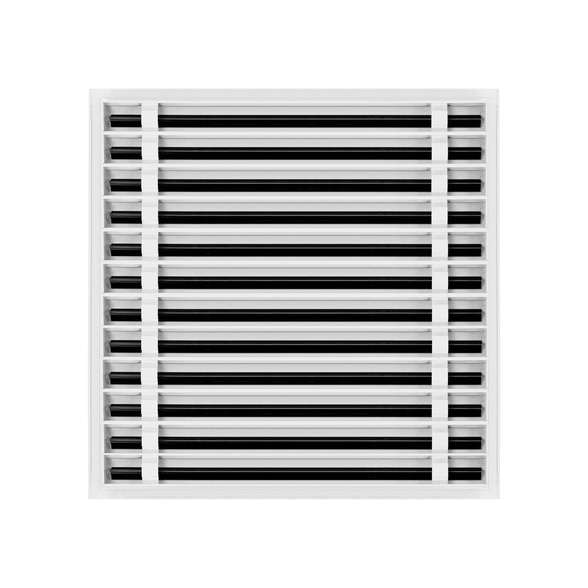 Back of 24x24 Modern Air Vent Cover White - 24x24 Standard Linear Slot Diffuser White - Texas Buildmart